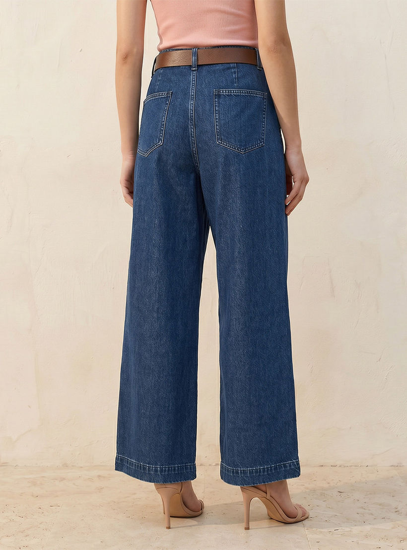 Splash Denim Wide Leg Flexi Waist Jeans with Belt-women-clothing-bottoms-jeans-image-4
