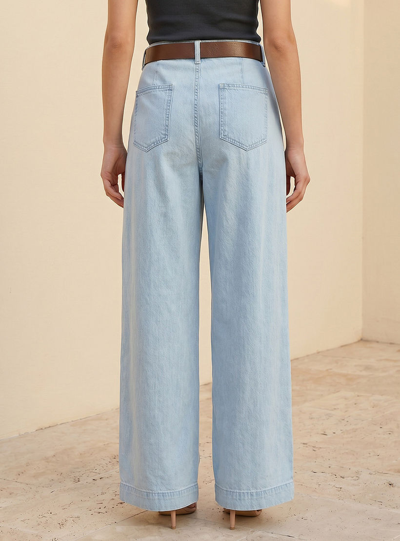 Splash Denim Wide Leg Flexi Waist Jeans with Belt-women-clothing-bottoms-jeans-image-4
