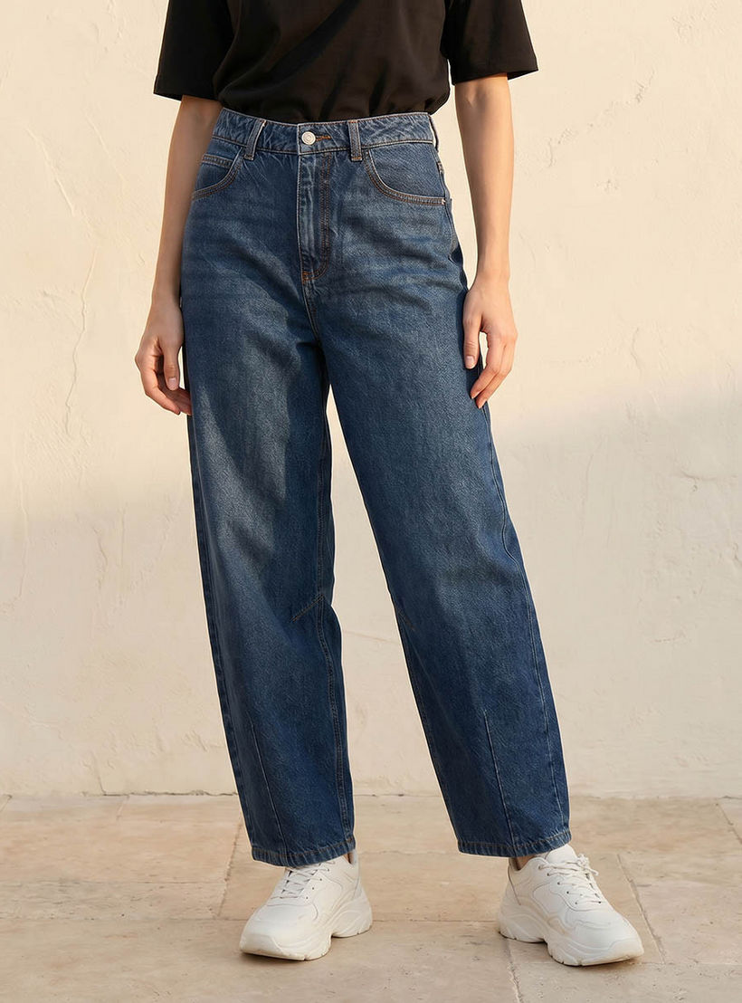 بنطلون جينز بقصة برميل من سبلاش دينم-women-clothing-bottoms-jeans-image-1