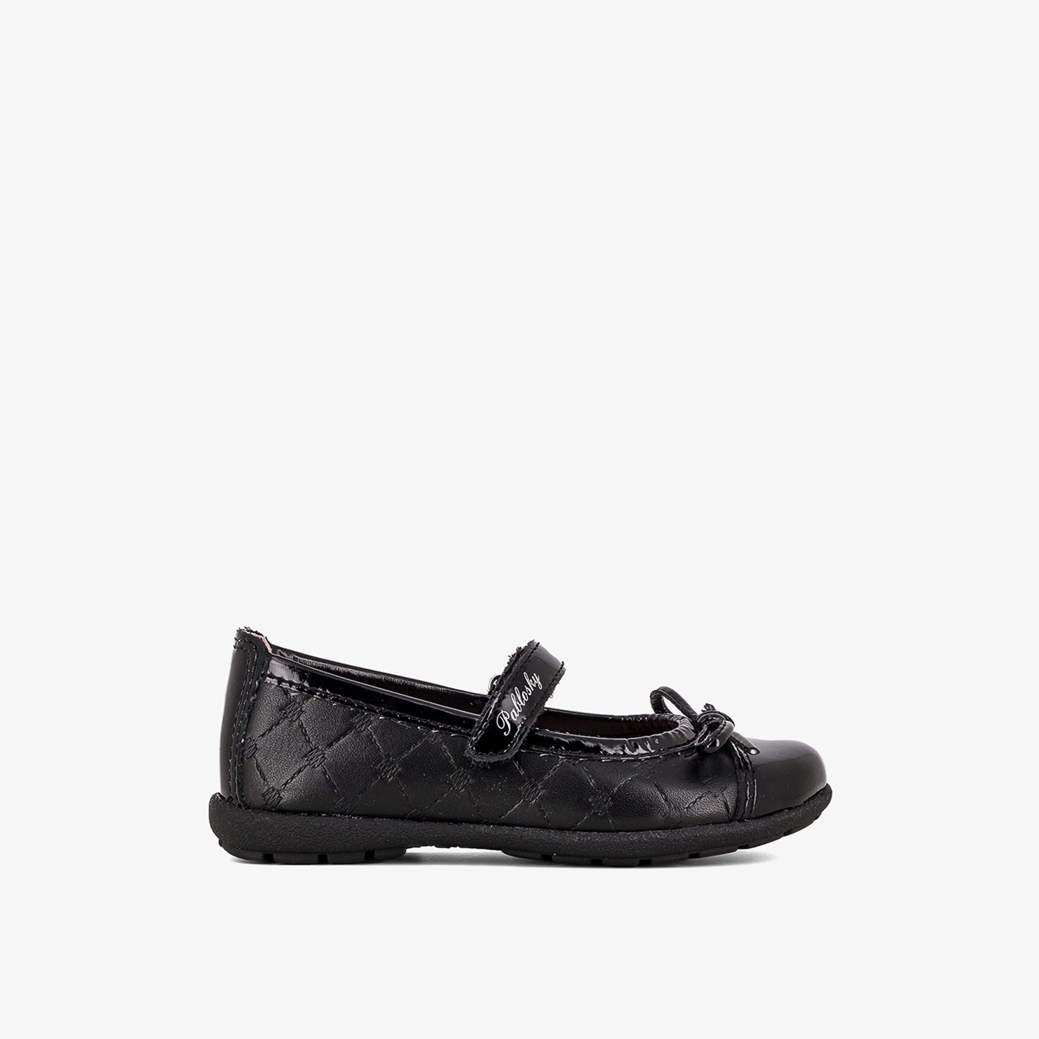 Pablosky Girls' Bow Accent Leather School Shoes with Hook and Loop Closure-girls-shoes-maryjanes-image-9