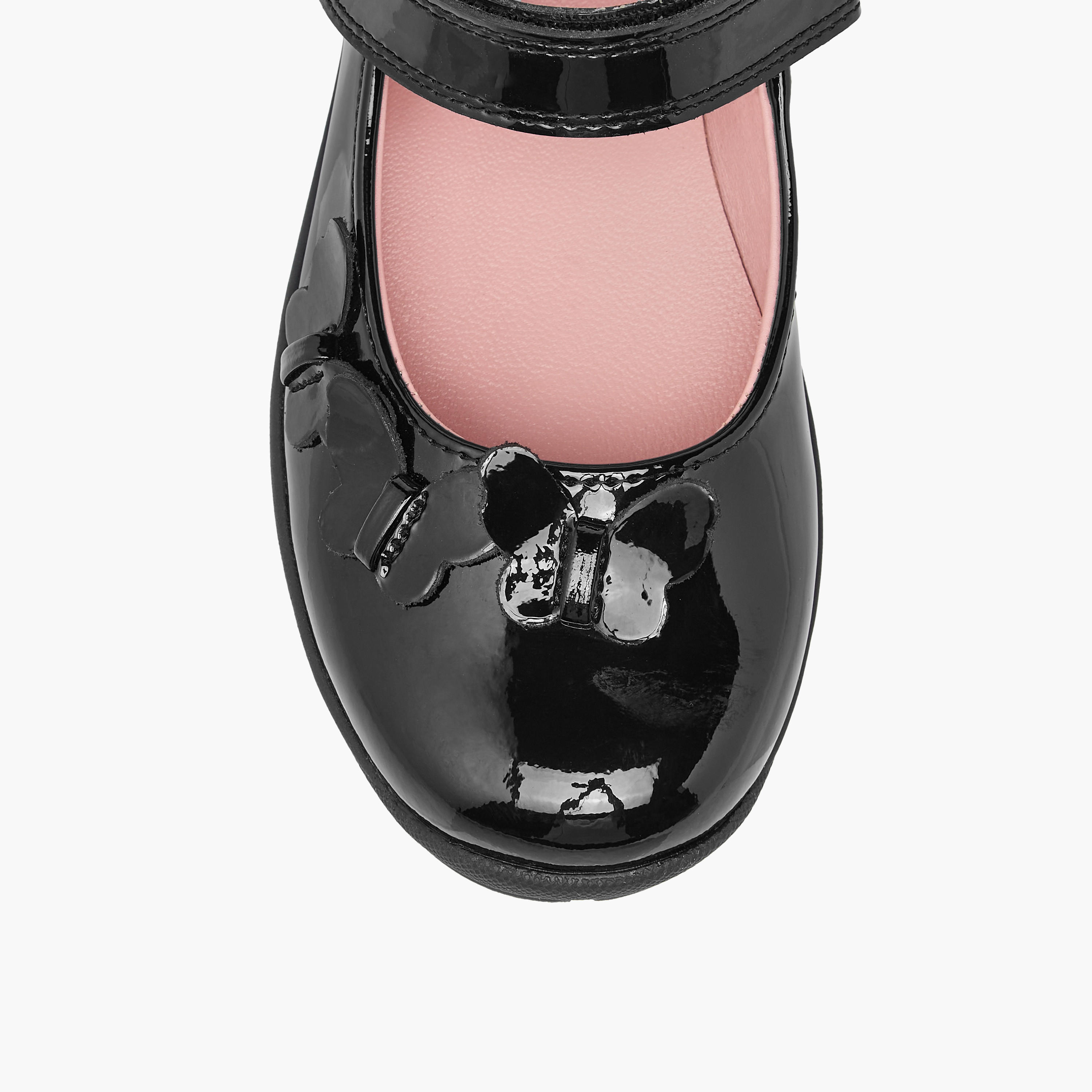 Juniors Butterfly Accent Mary Jane School Shoes with Hook and Loop Closure-girls-shoes-schoolshoes-image-4