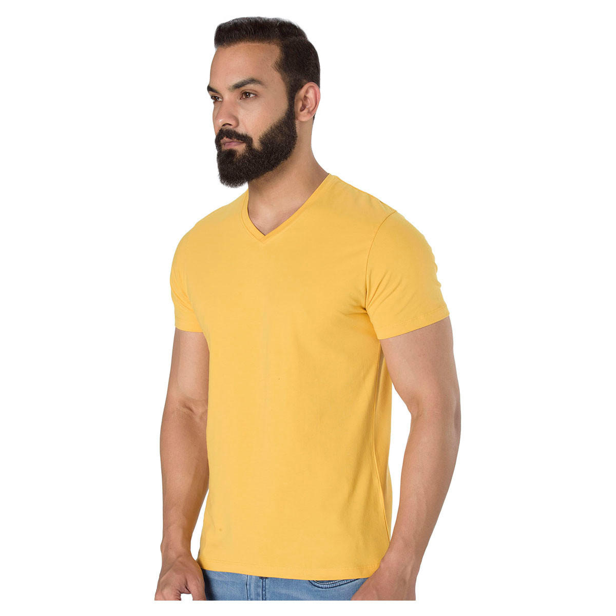 Printed V-neck T-shirt-men-clothing-tshirtsandpolos-tshirts-image-3