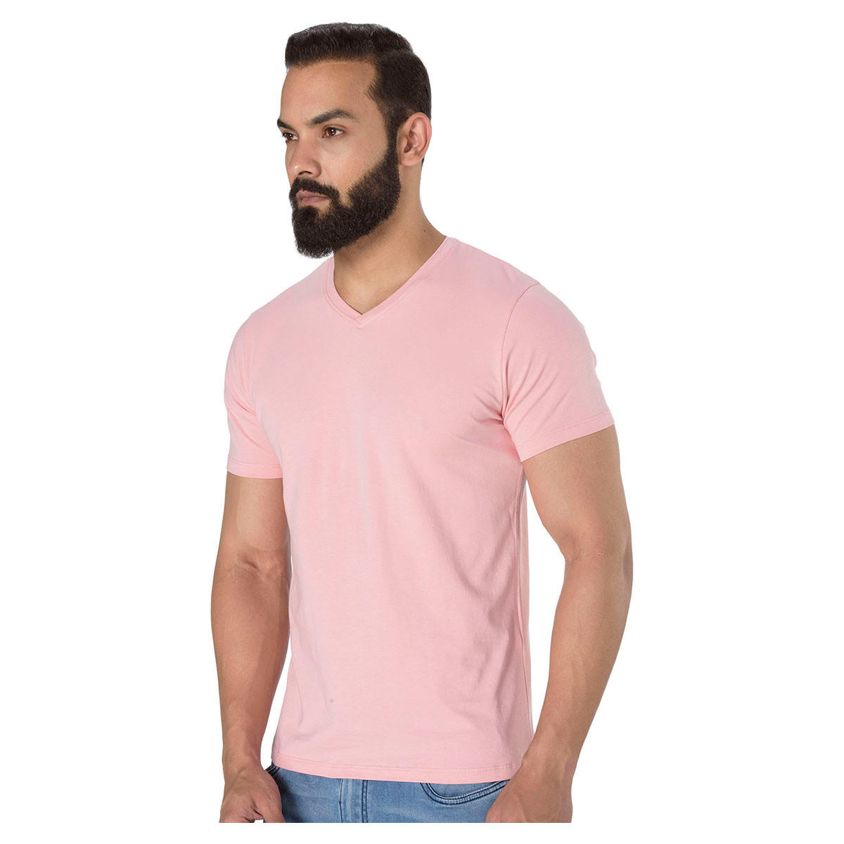 Printed V-neck T-shirt-men-clothing-tshirtsandpolos-tshirts-image-3
