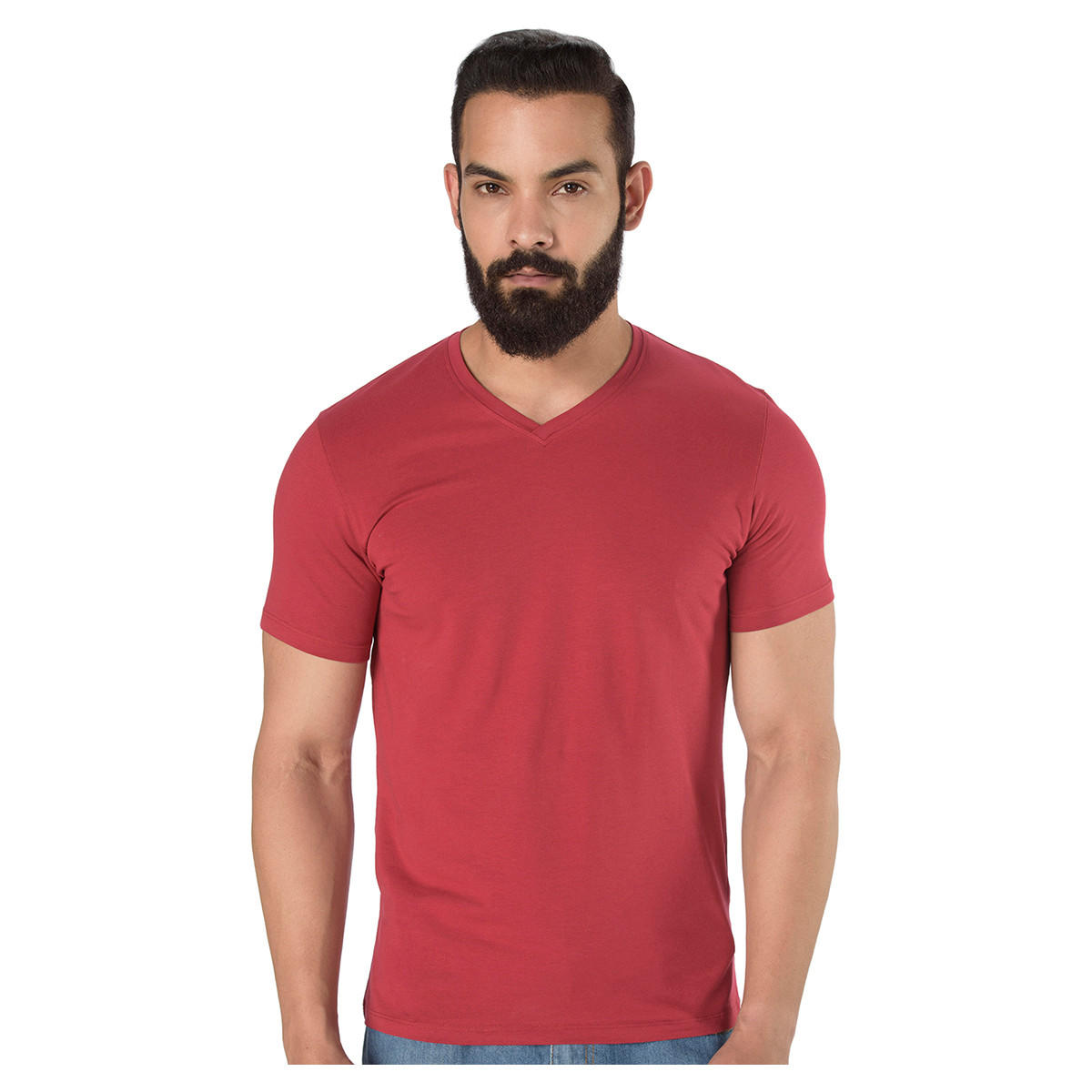 Short Sleeves T-Shirt with V-Neck-men-clothing-tshirtsandpolos-tshirts-image-1