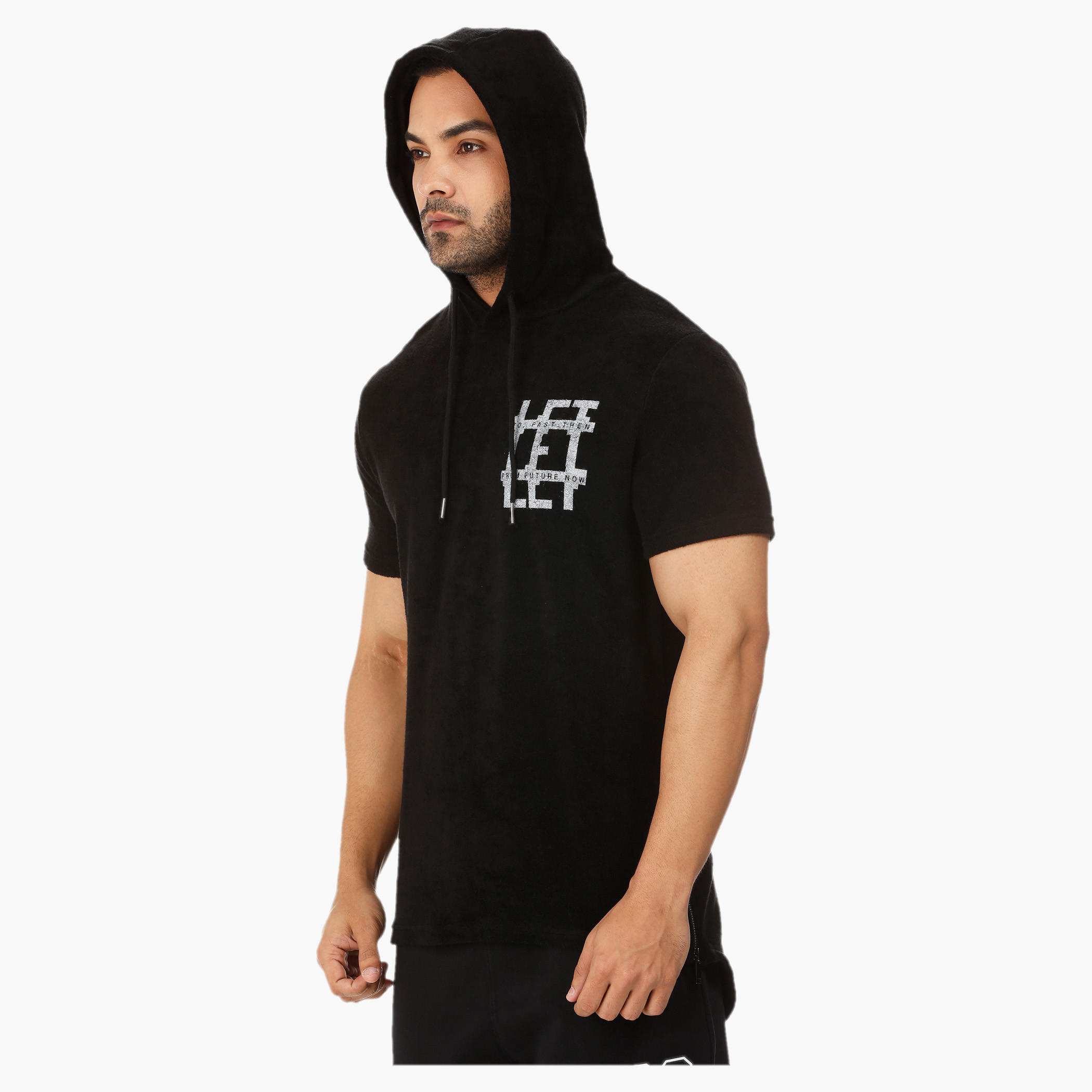 Hooded High-low T-shirt-men-winterwear-hoodiesandsweatshirts-image-3