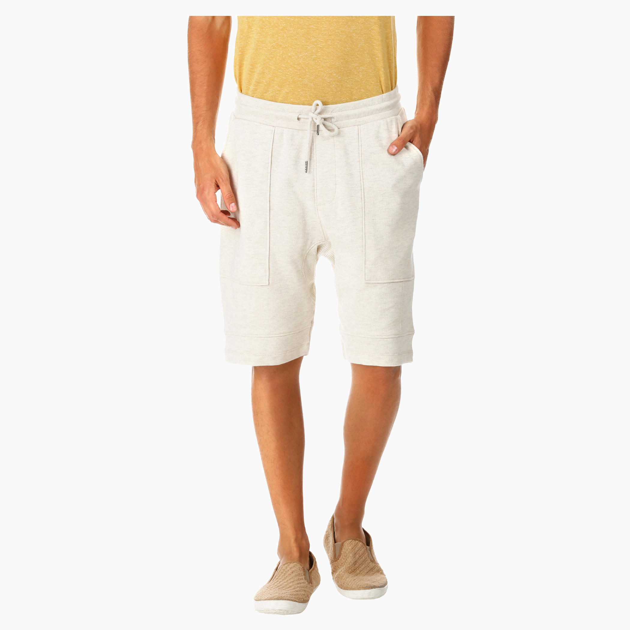 Solid Colour Crotch Shorts-men-clothing-bottoms-shorts-image-1