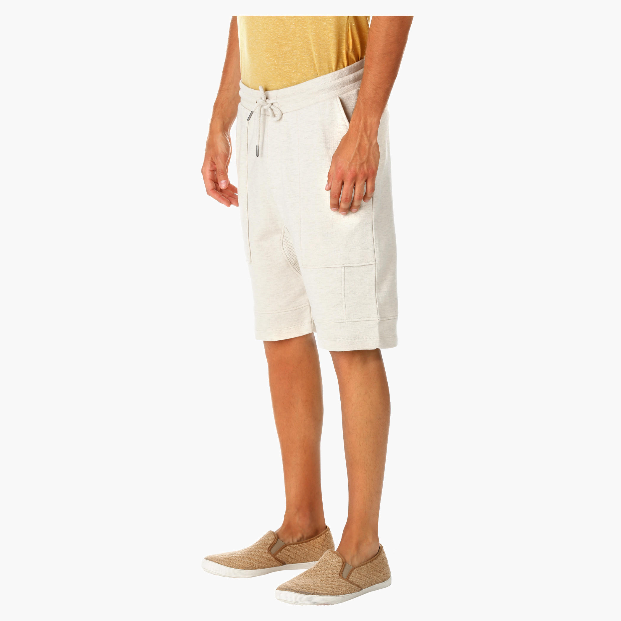 Solid Colour Crotch Shorts-men-clothing-bottoms-shorts-image-3