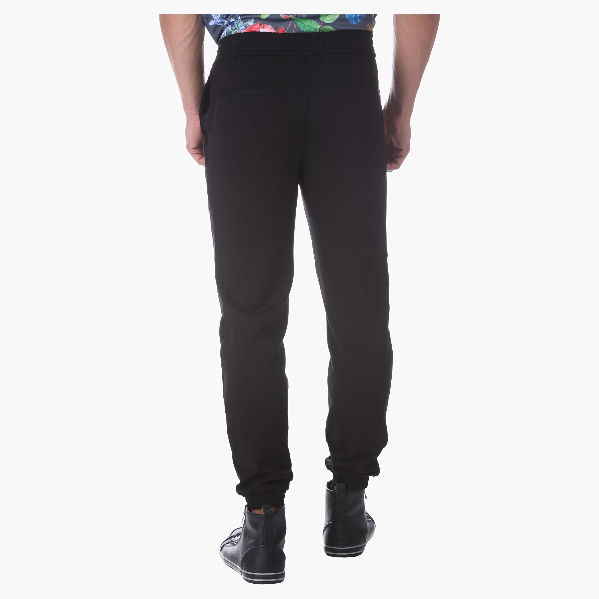 Solid Colour Cuff Pants-men-clothing-bottoms-joggers-image-4