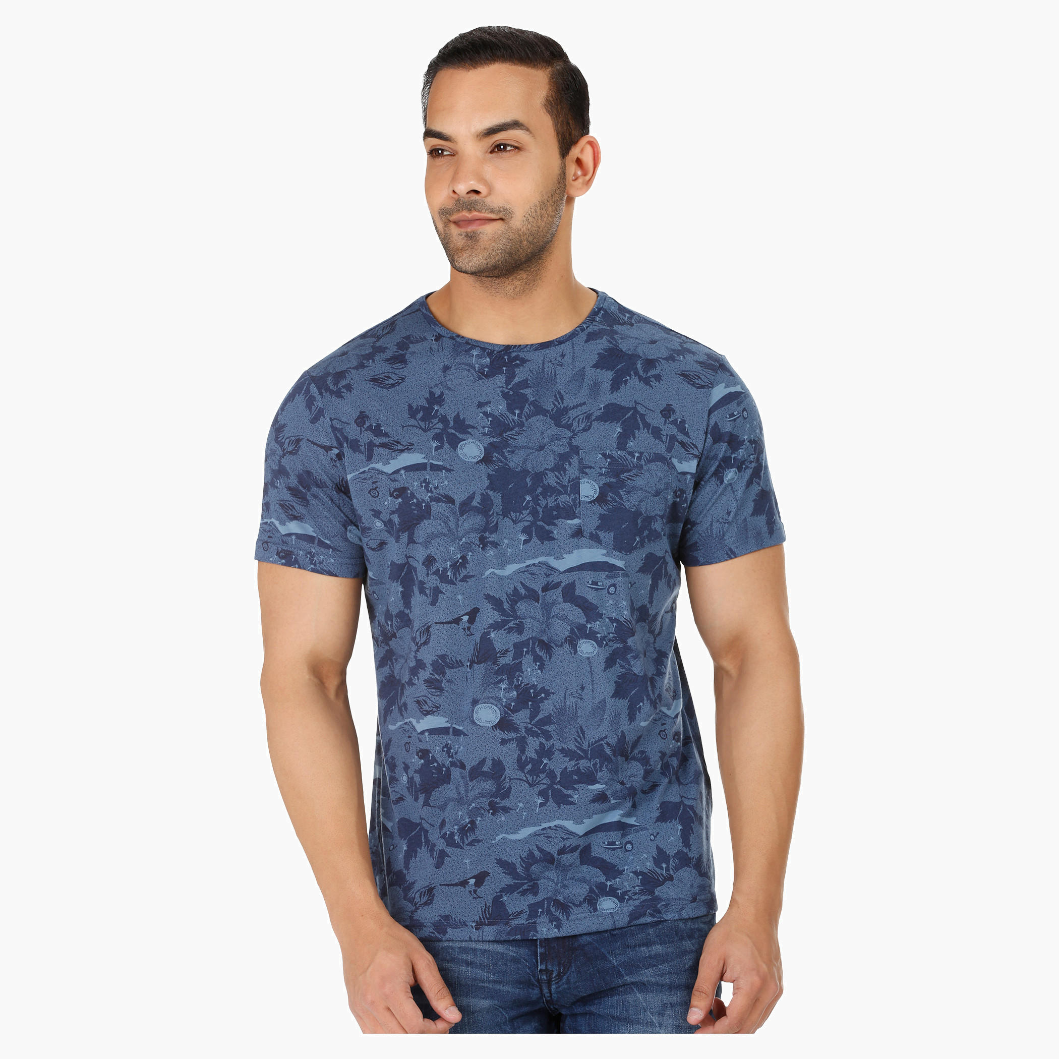 Floral Print Crew Neck T-shirt-men-clothing-tshirtsandpolos-tshirts-image-1