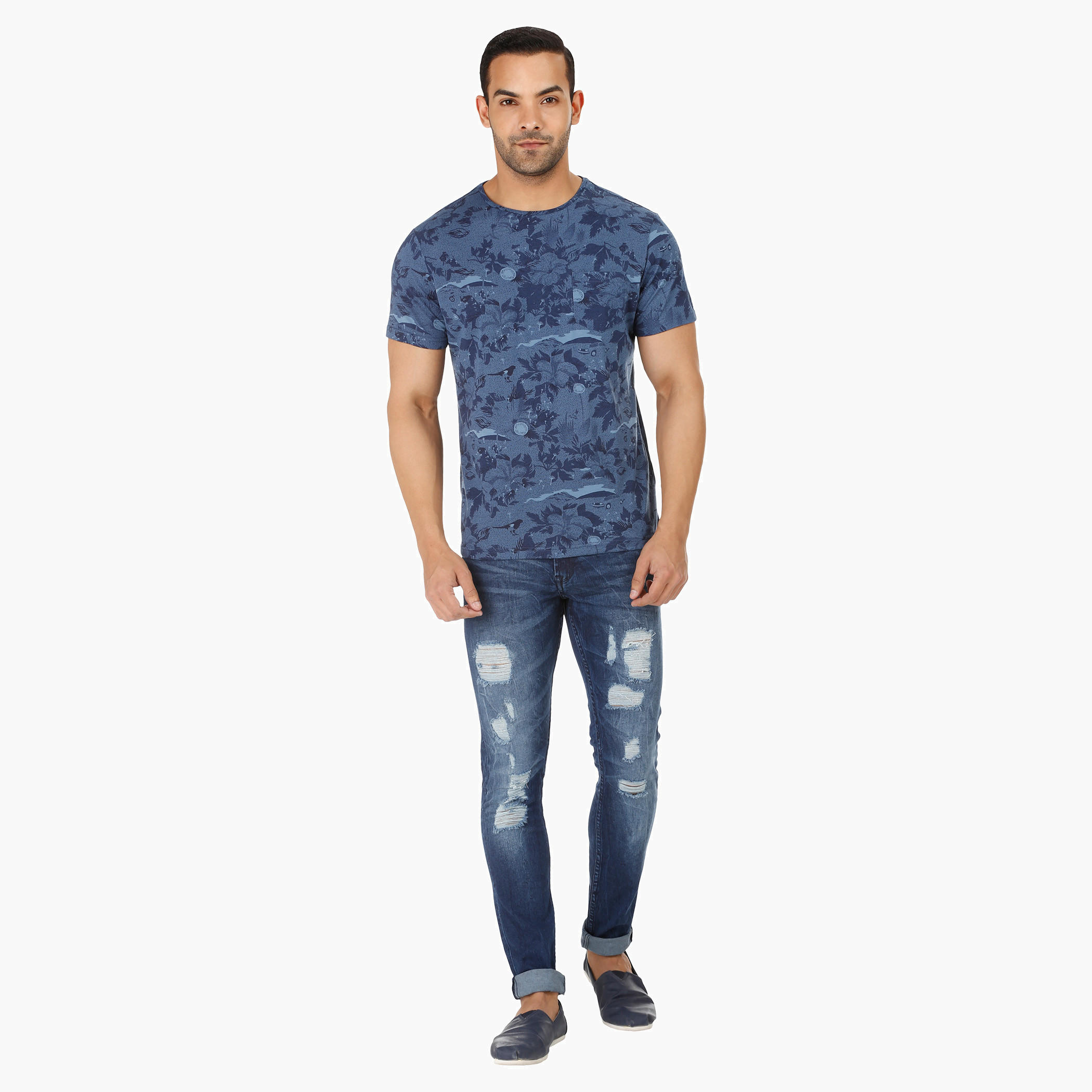Floral Print Crew Neck T-shirt-men-clothing-tshirtsandpolos-tshirts-image-5