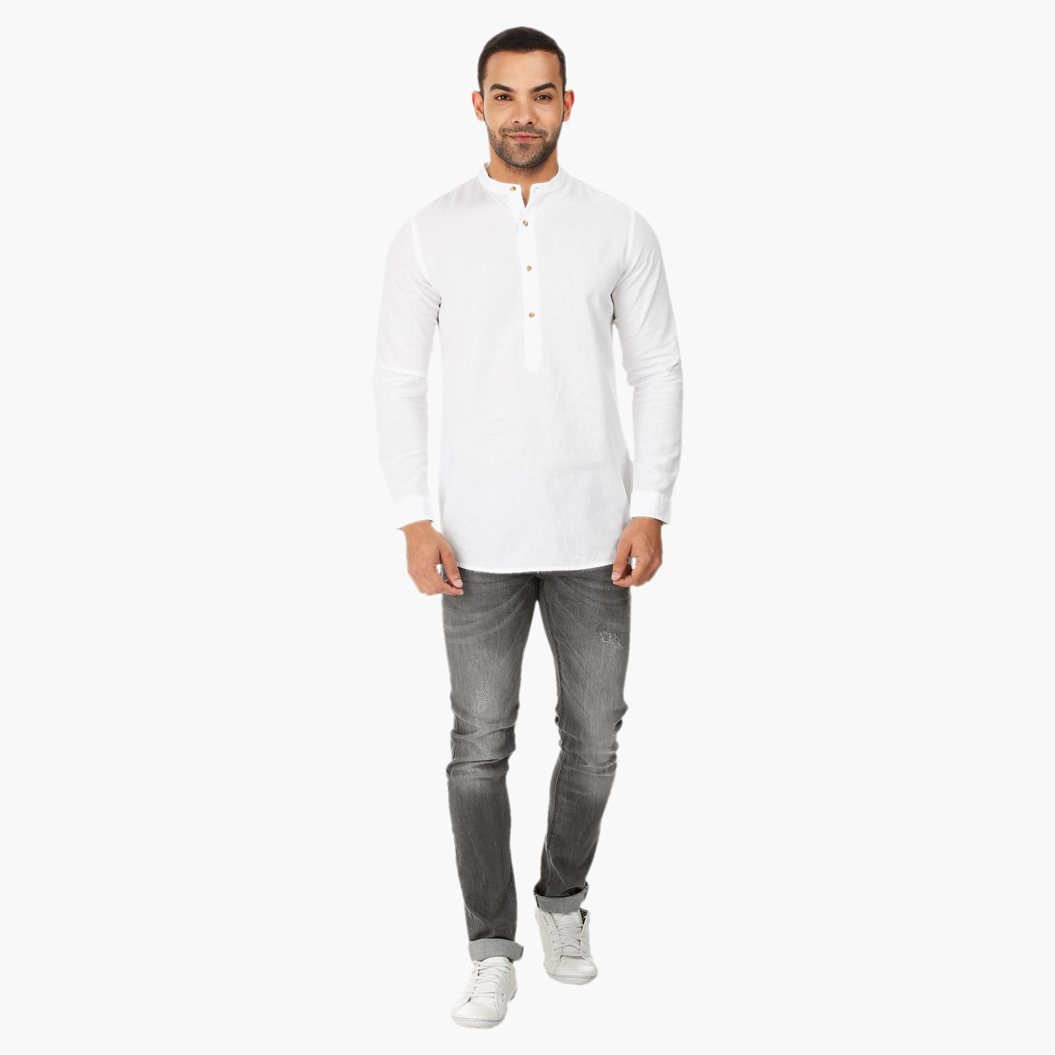Mandarin Collar T-shirt-men-clothing-shirts-image-5