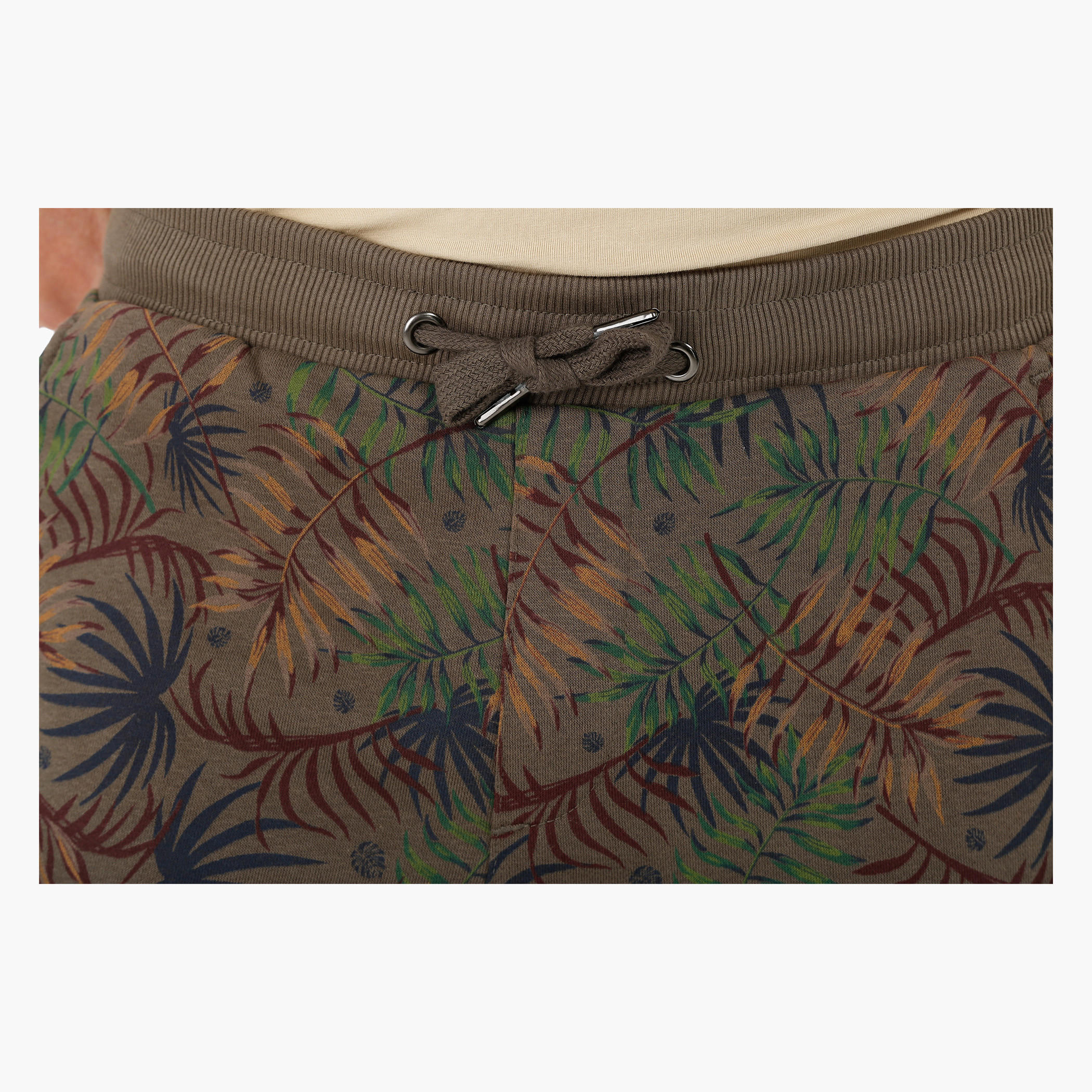 Foliage Print Knit Shorts-men-clothing-bottoms-shorts-image-2