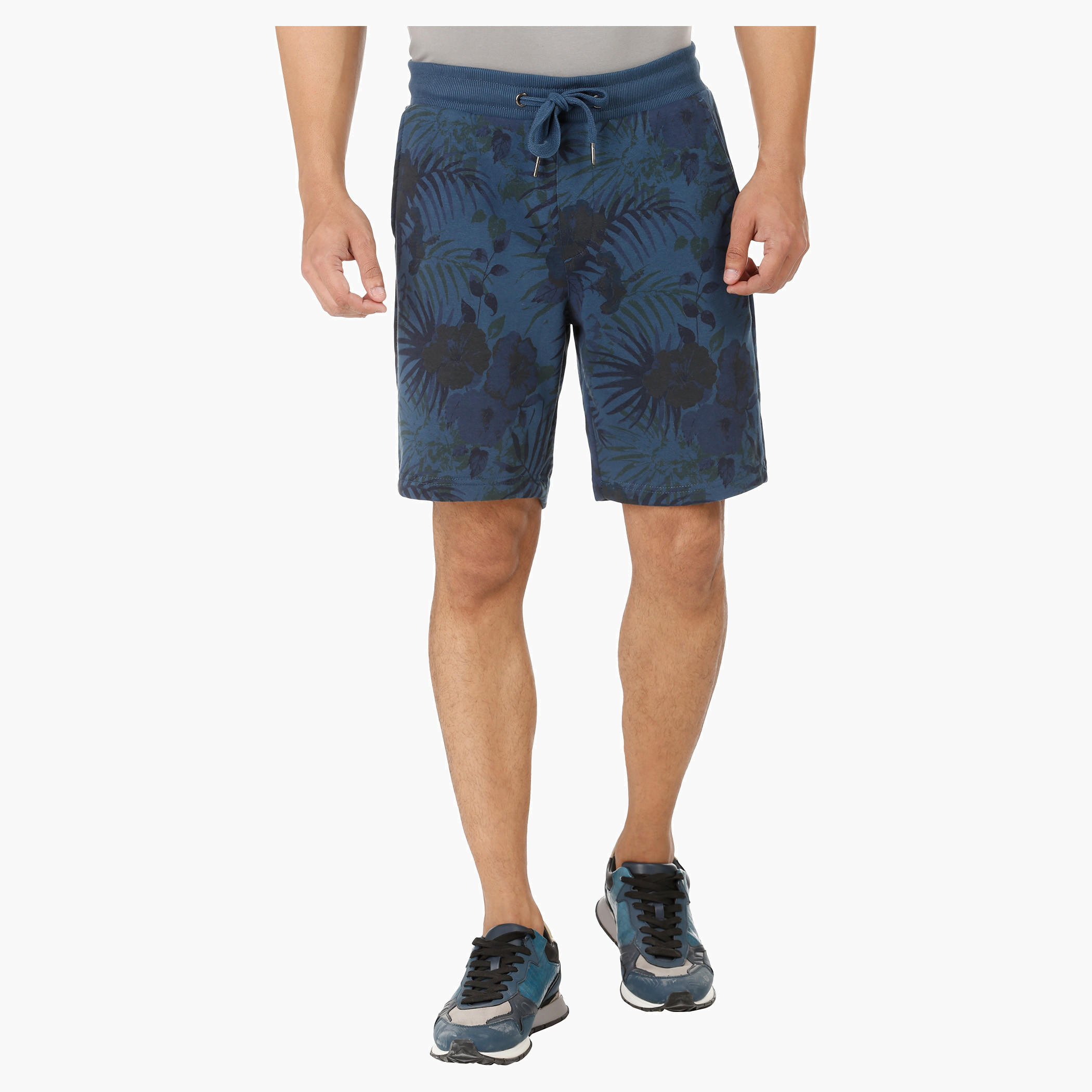 Floral Print Shorts with Drawstring-men-clothing-bottoms-shorts-image-1