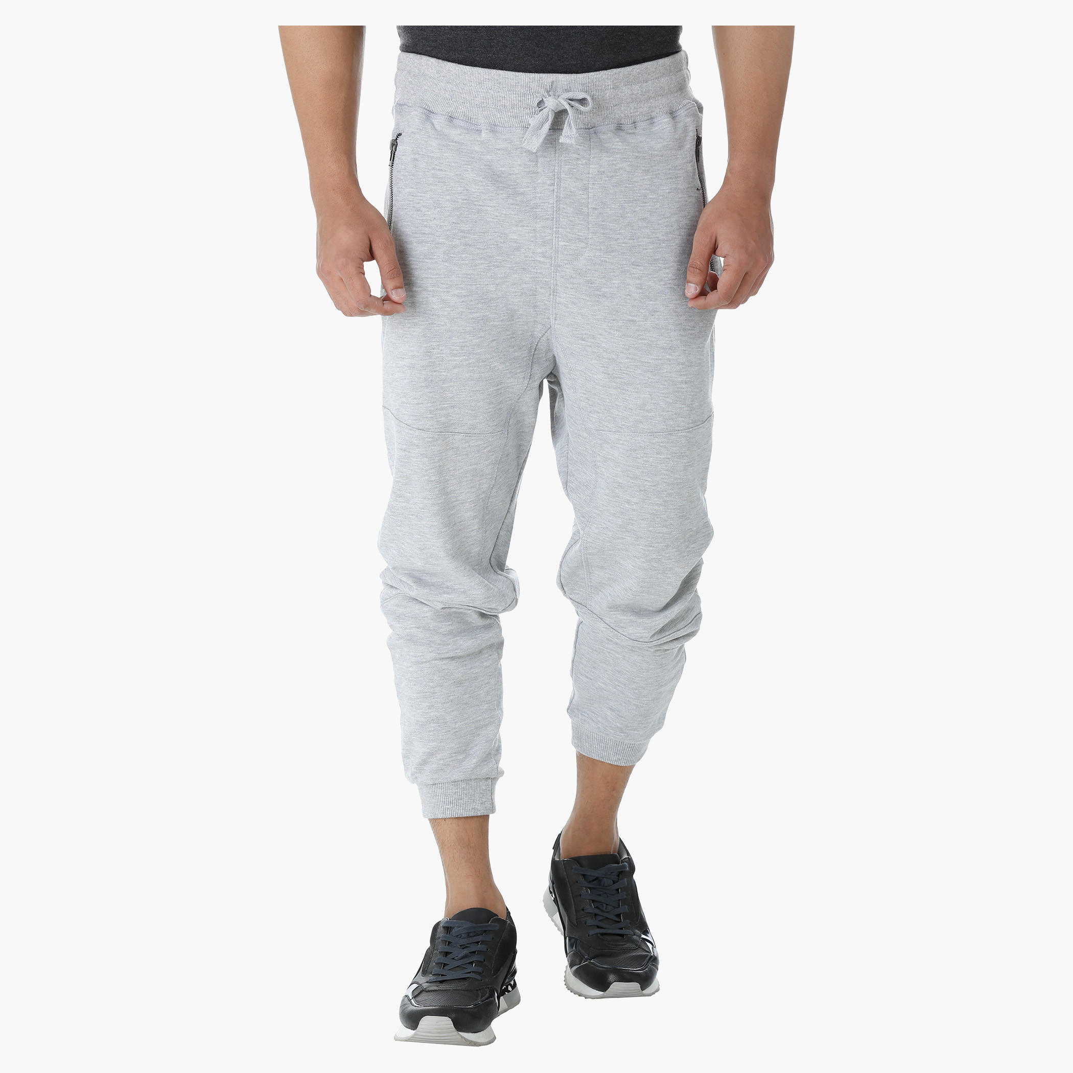 Melange Jog Pants with Zipper Pocket-men-clothing-bottoms-joggers-image-1