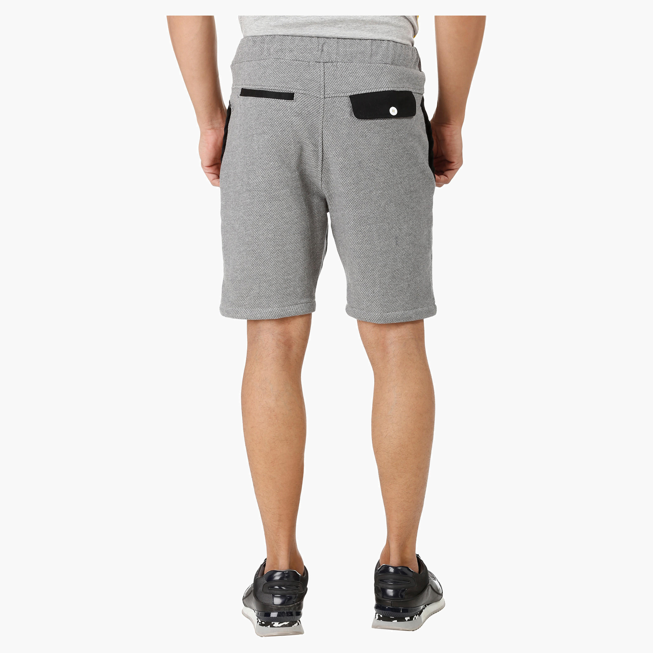 Textured Shorts with Contrast Pocket Lining-men-clothing-bottoms-shorts-image-2