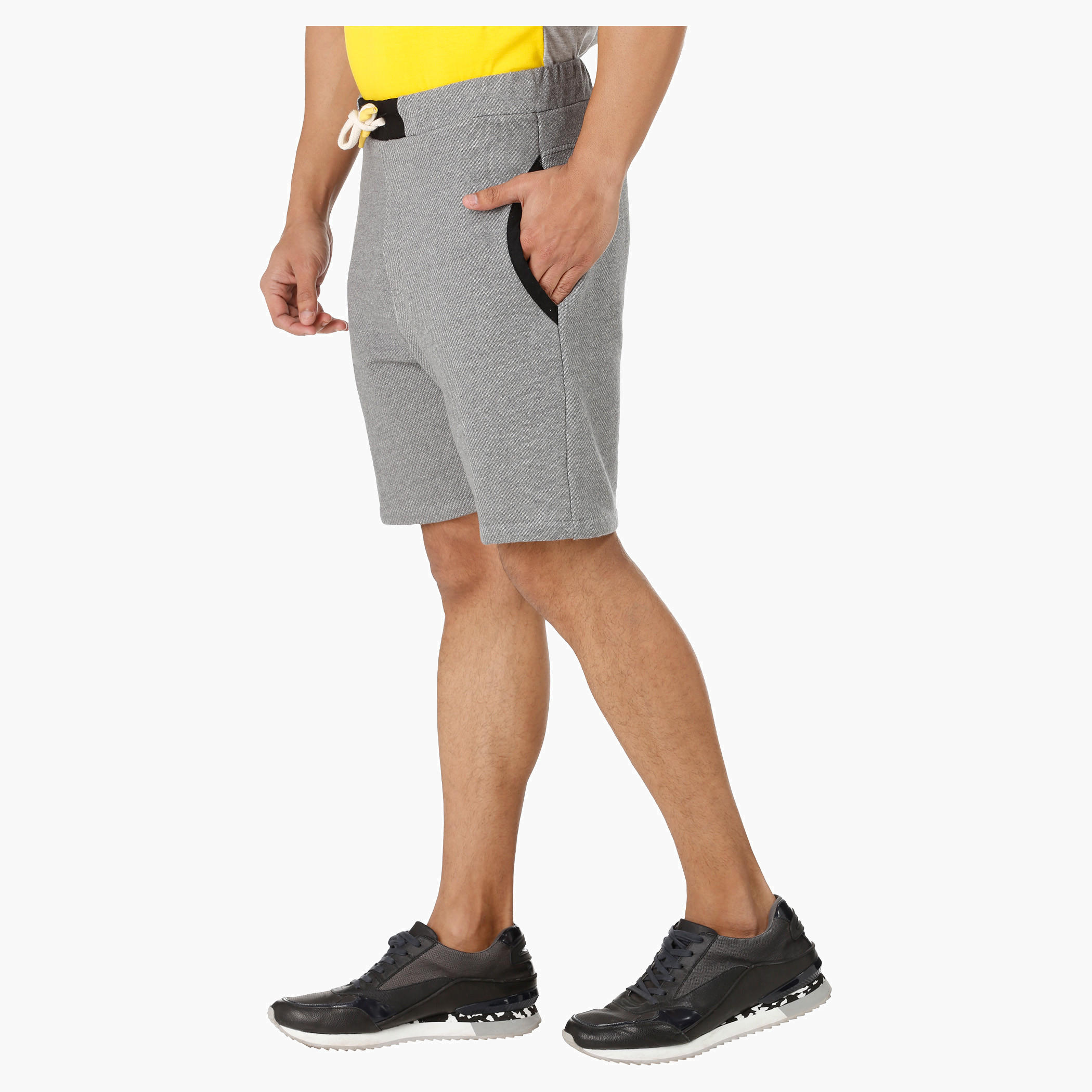 Textured Shorts with Contrast Pocket Lining-men-clothing-bottoms-shorts-image-3