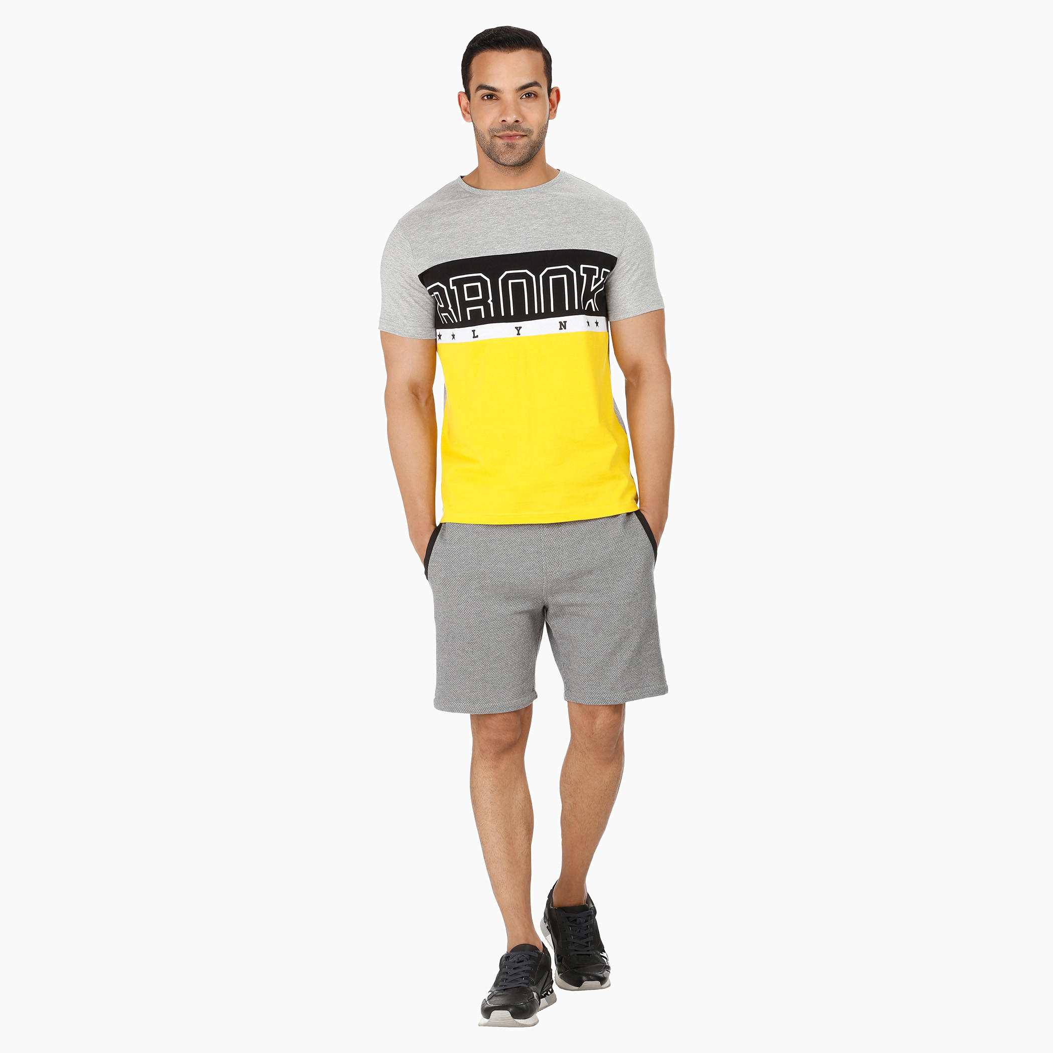 Textured Shorts with Contrast Pocket Lining-men-clothing-bottoms-shorts-image-5