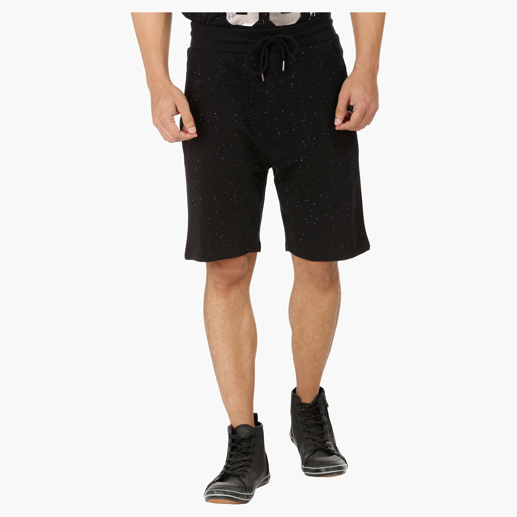 Knit Shorts with Splatter Effect-men-clothing-bottoms-shorts-image-5