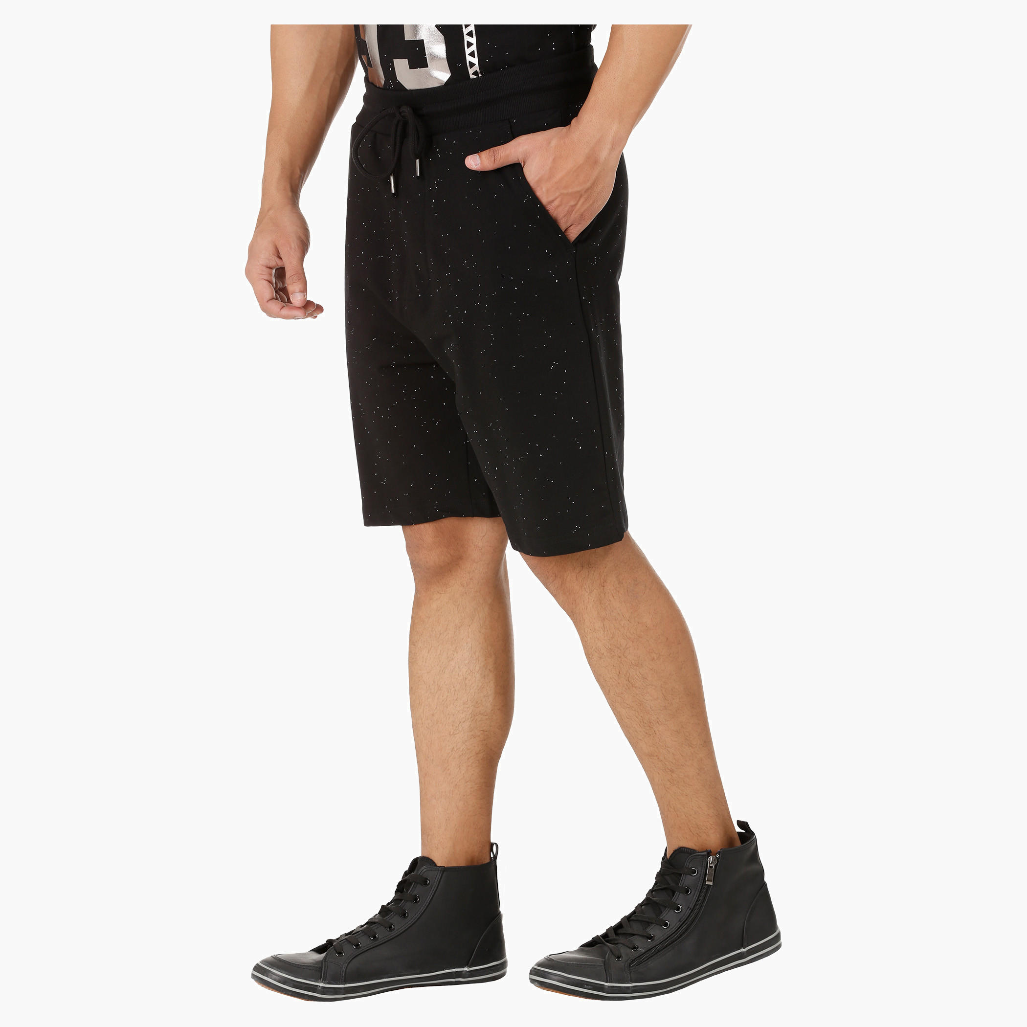 Knit Shorts with Splatter Effect-men-clothing-bottoms-shorts-image-3