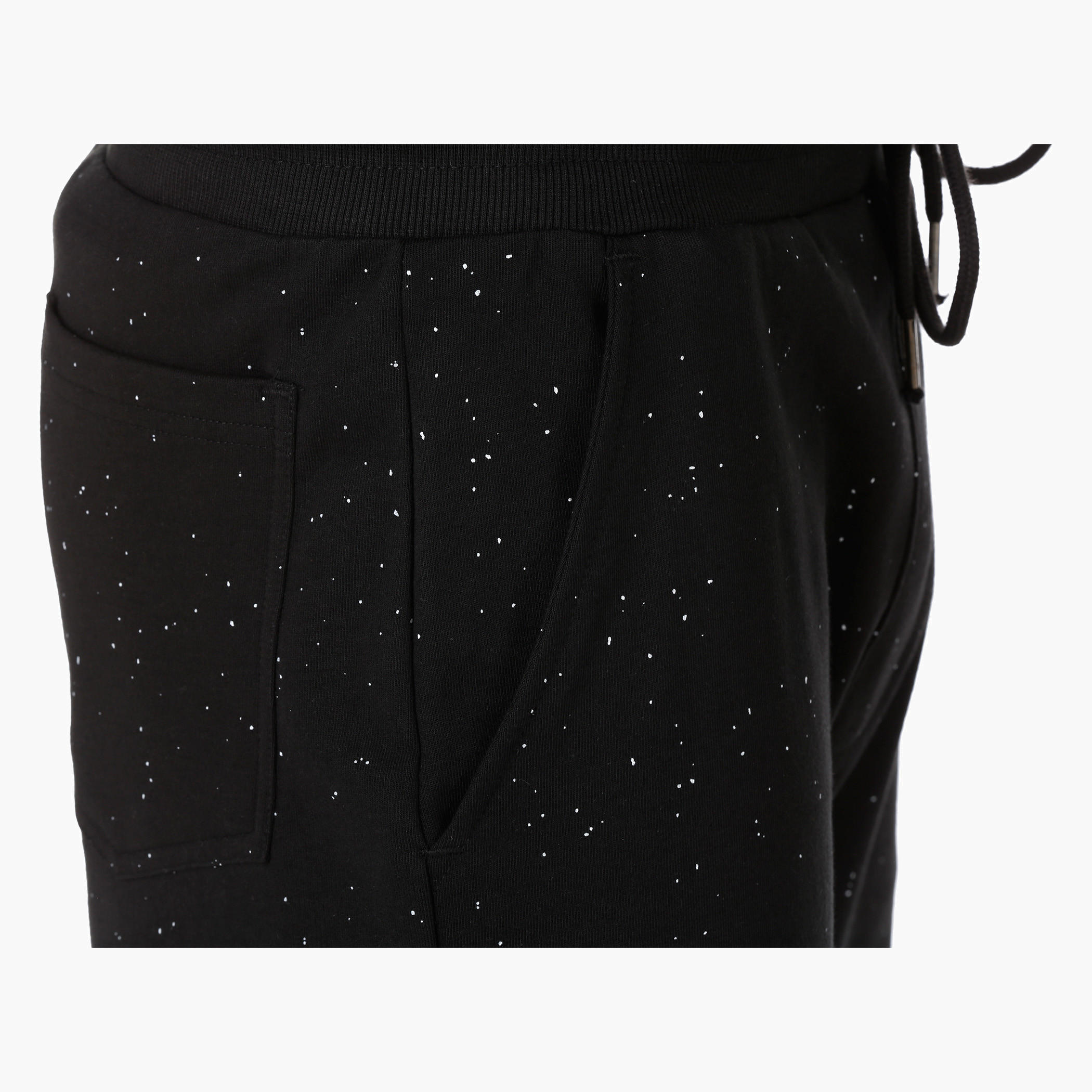 Knit Shorts with Splatter Effect-men-clothing-bottoms-shorts-image-2