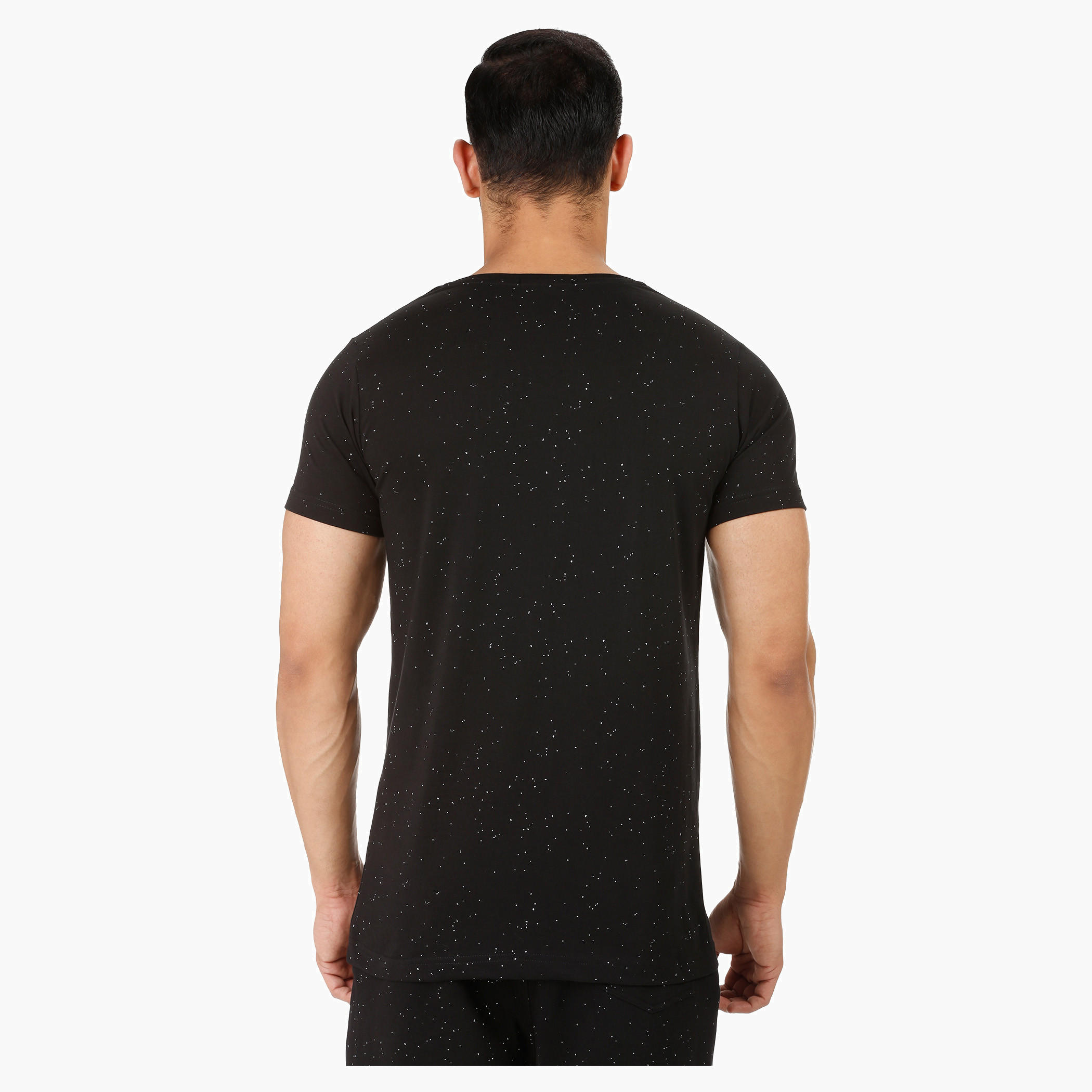 Crew Neck T-shirt With Splatter Effect-men-clothing-tshirtsandpolos-tshirts-image-2
