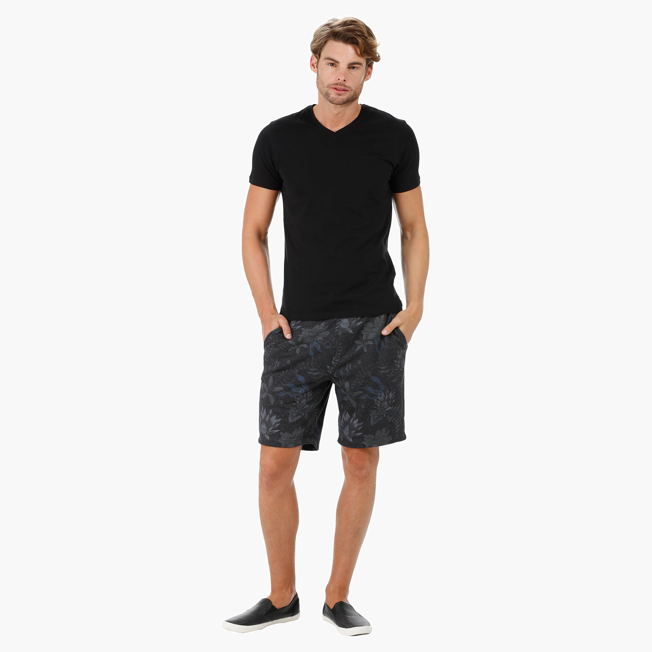 Short-sleeved V-neck T-shirt-men-clothing-tshirtsandpolos-tshirts-image-5