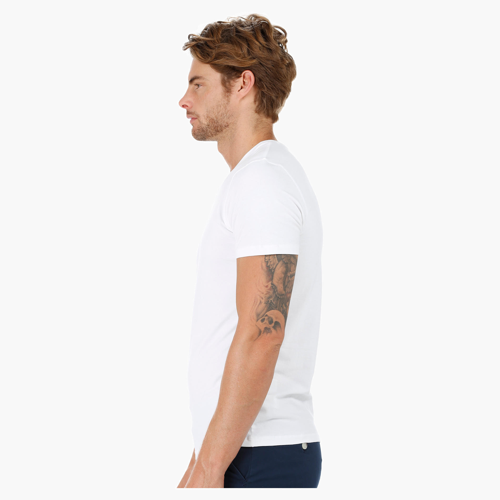 Short-sleeved V-neck T-shirt-men-clothing-tshirtsandpolos-tshirts-image-8