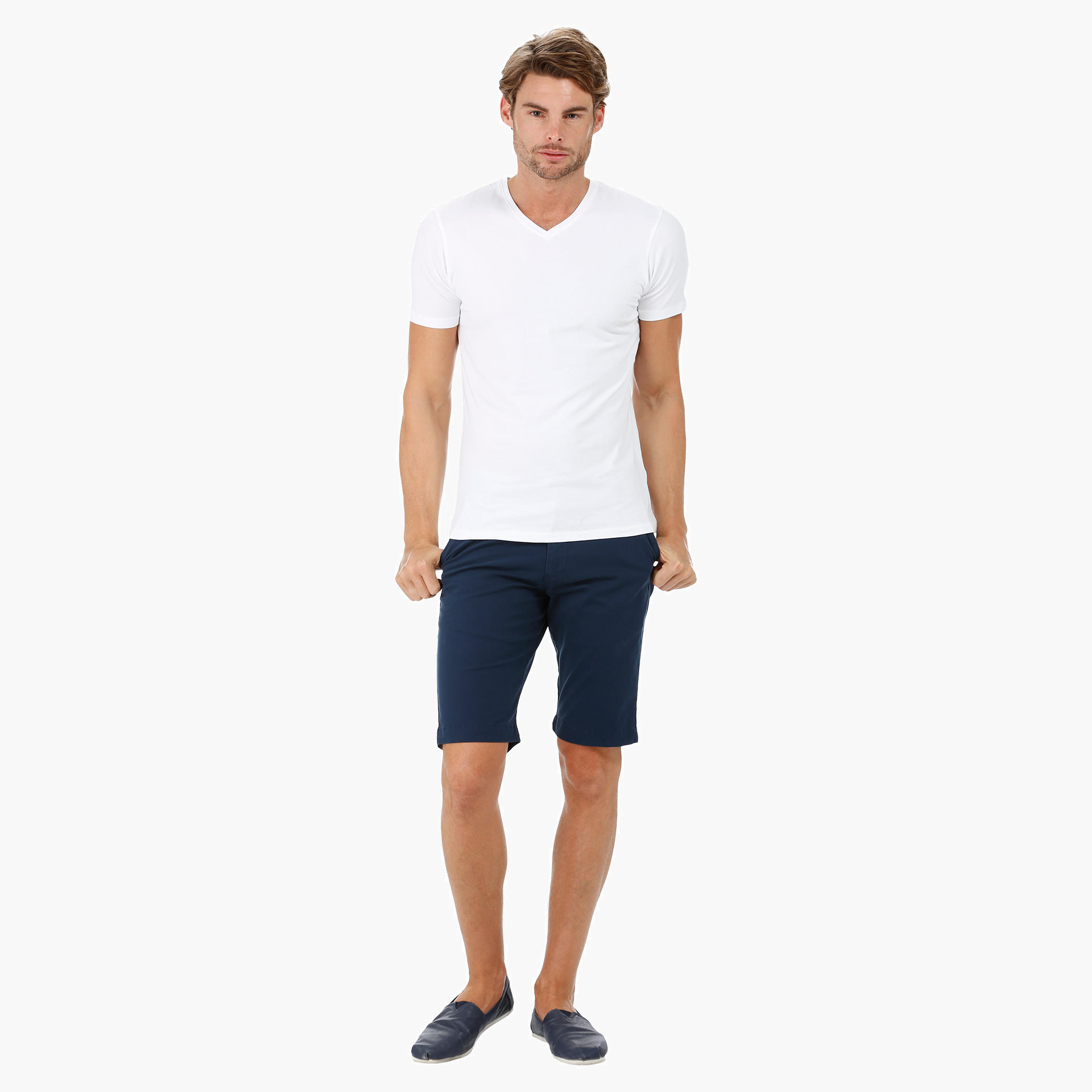 Short-sleeved V-neck T-shirt-men-clothing-tshirtsandpolos-tshirts-image-10