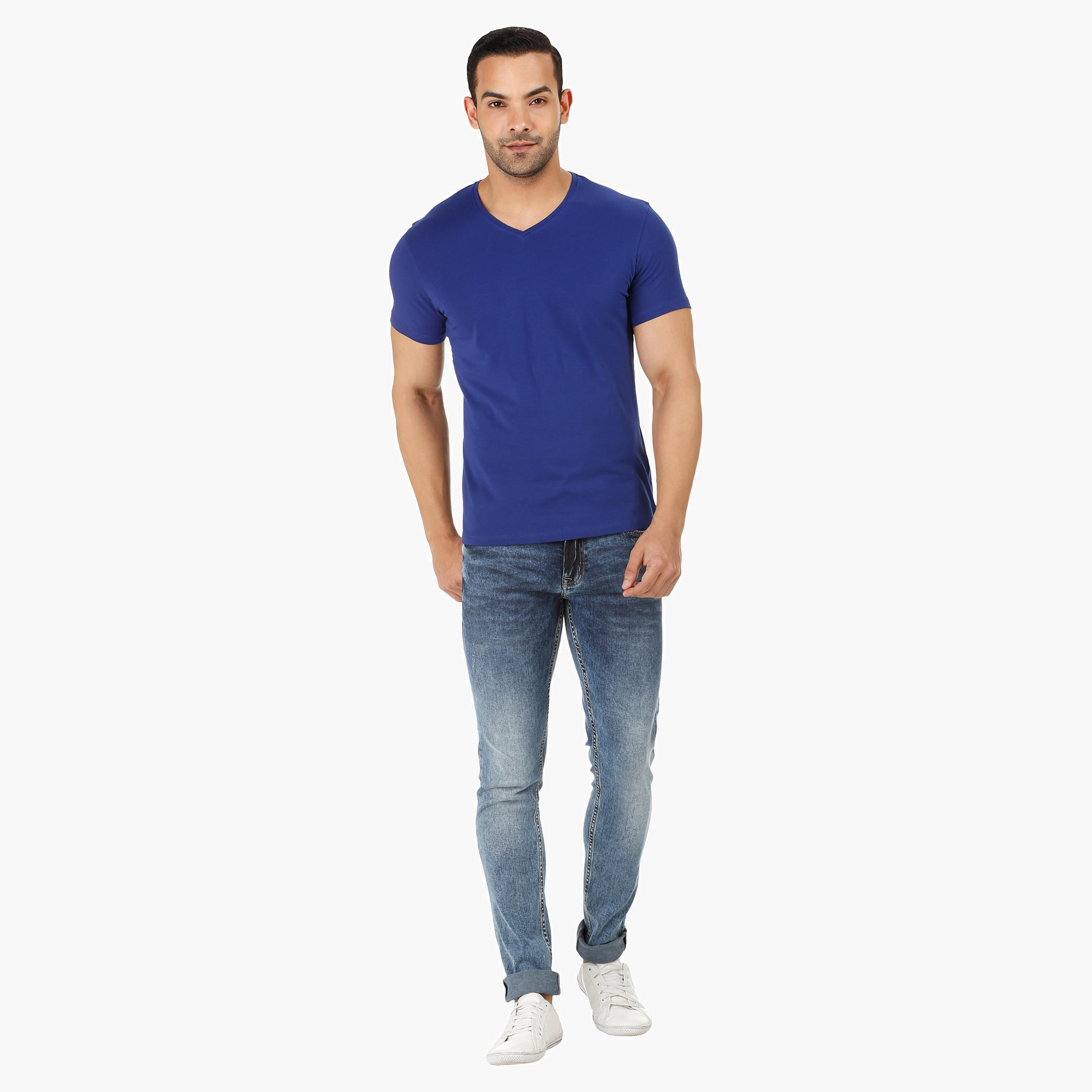 Casual V Neck T-Shirt-men-clothing-tshirtsandpolos-tshirts-image-1