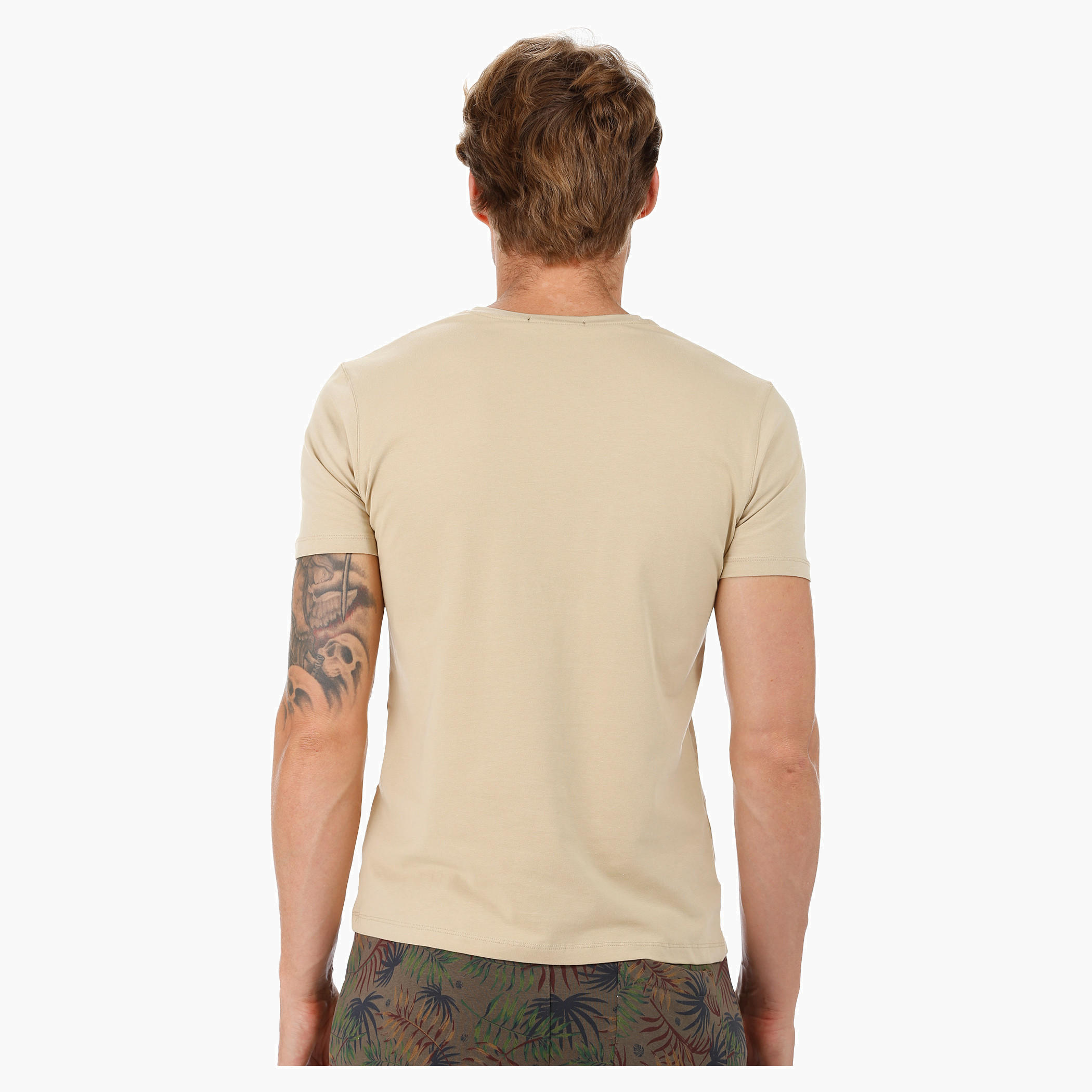 Short-sleeved V-neck T-shirt-men-clothing-tshirtsandpolos-tshirts-image-17