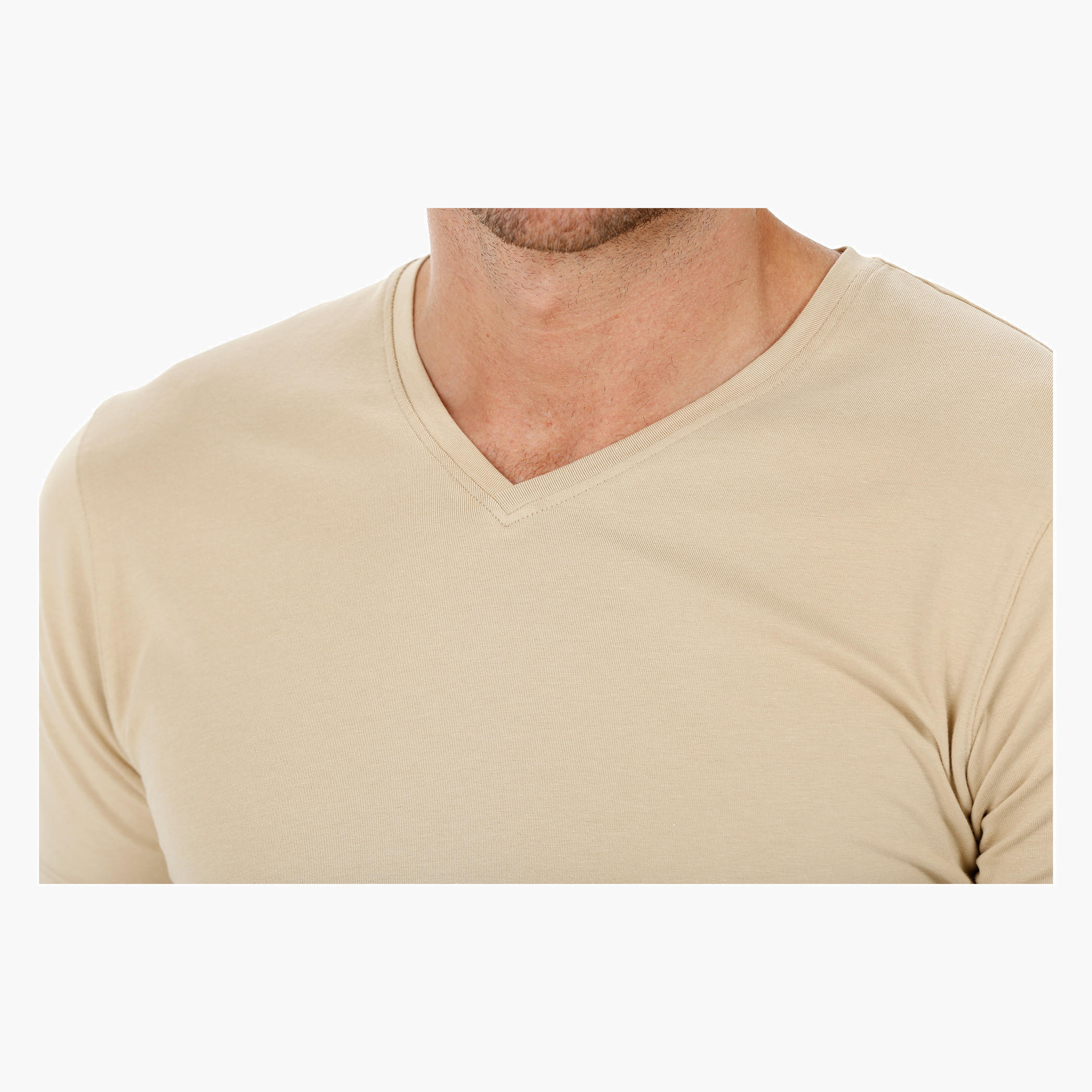 Short-sleeved V-neck T-shirt-men-clothing-tshirtsandpolos-tshirts-image-19