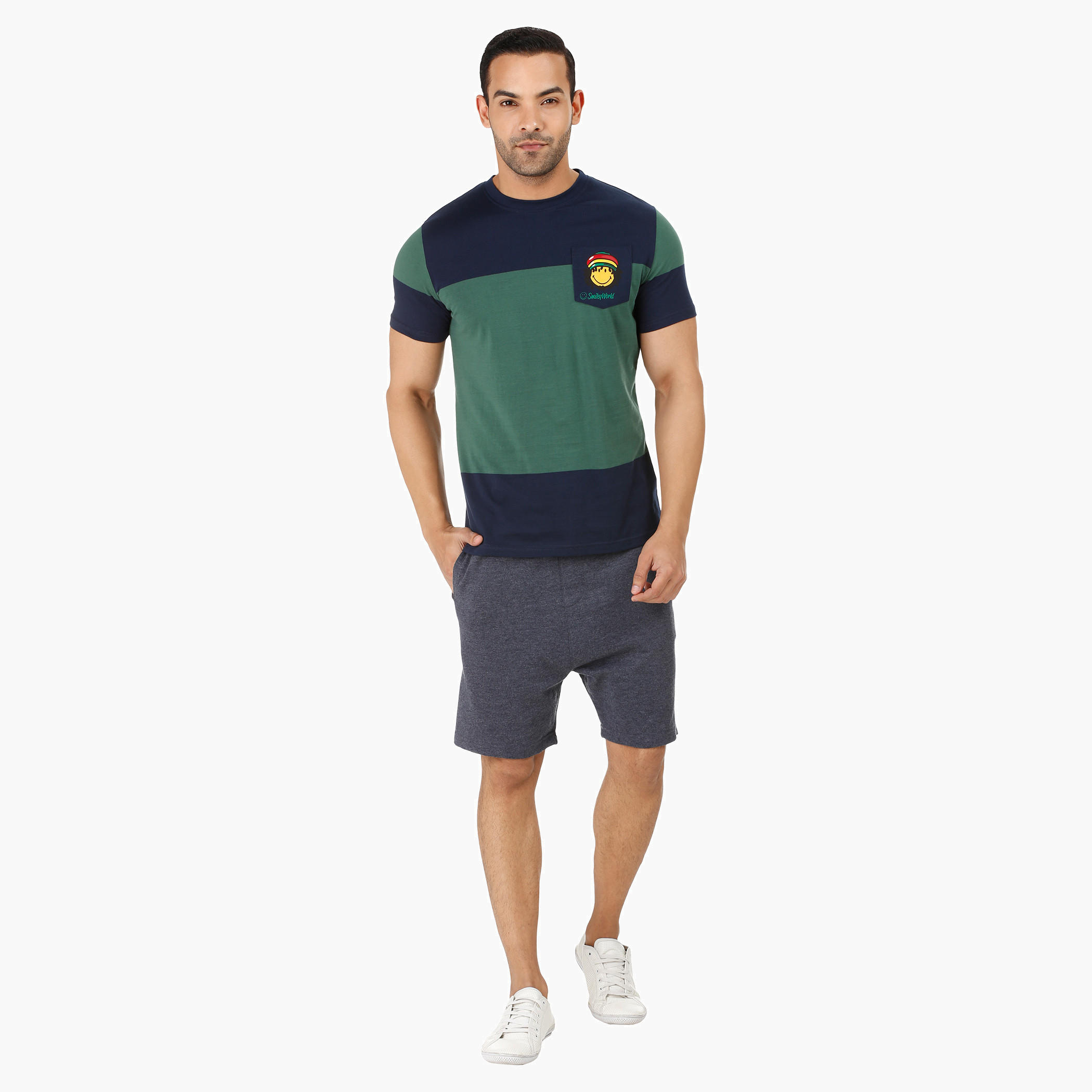 Melange Shorts with Drawstring-men-clothing-bottoms-shorts-image-6