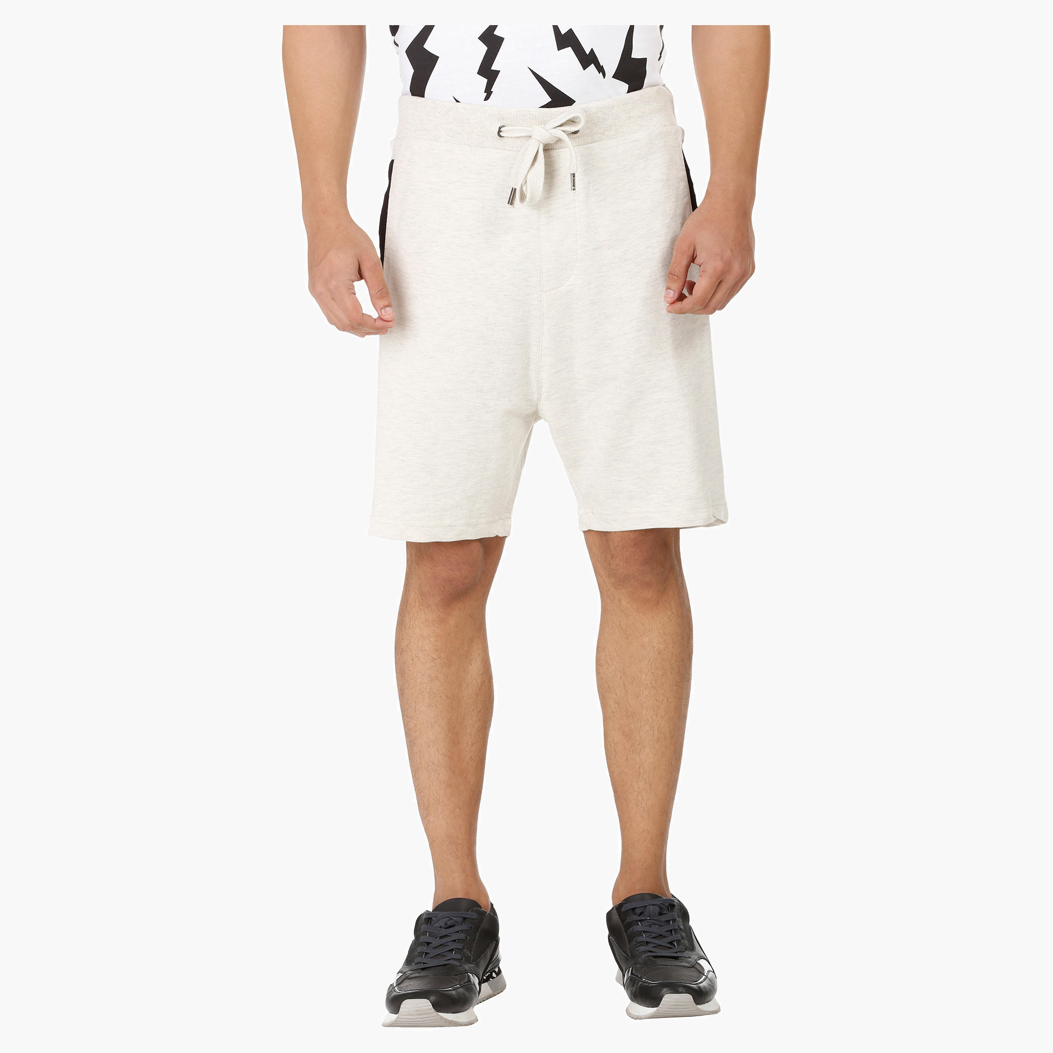 Melange Shorts with Drawstring-men-clothing-bottoms-shorts-image-5