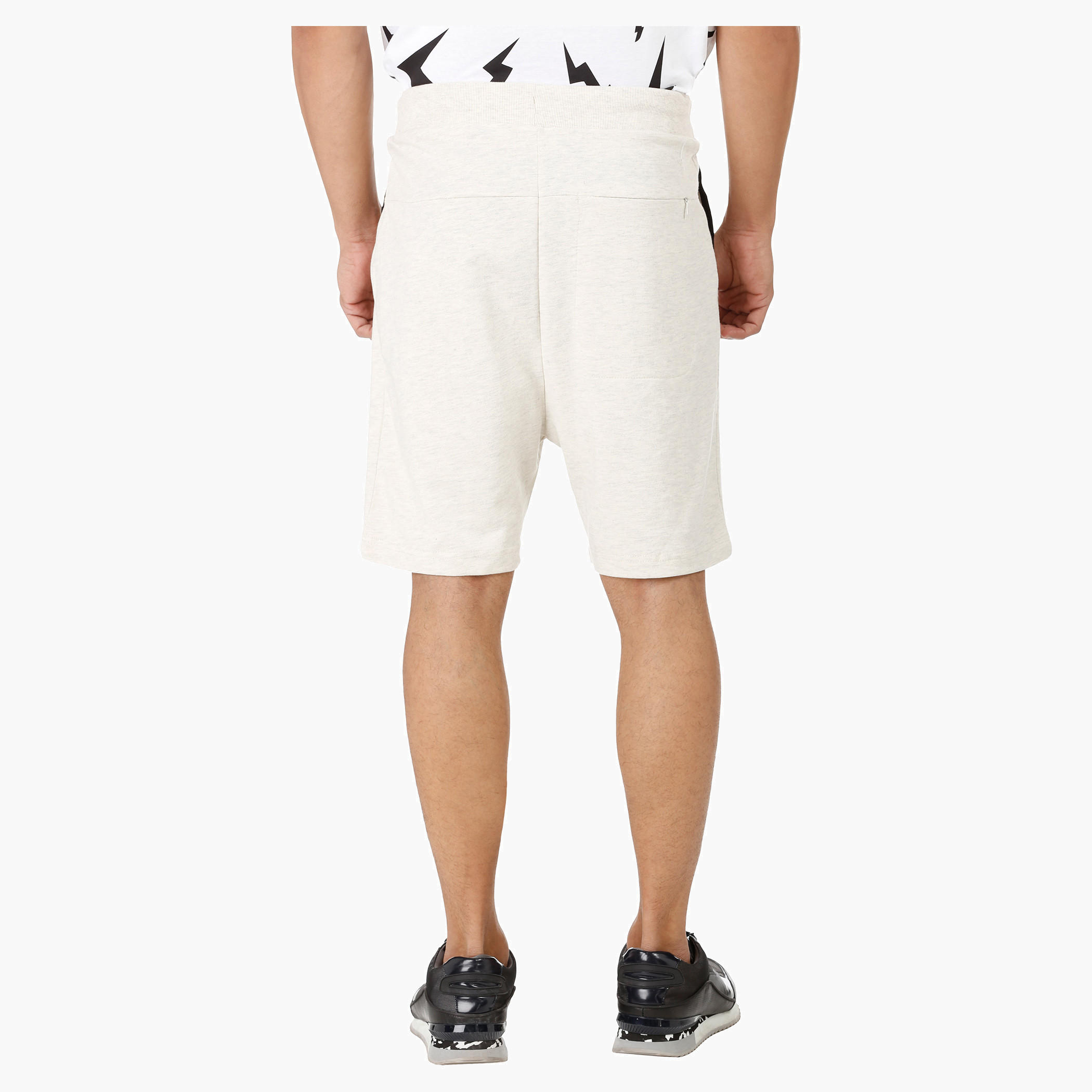 Melange Shorts with Drawstring-men-clothing-bottoms-shorts-image-4
