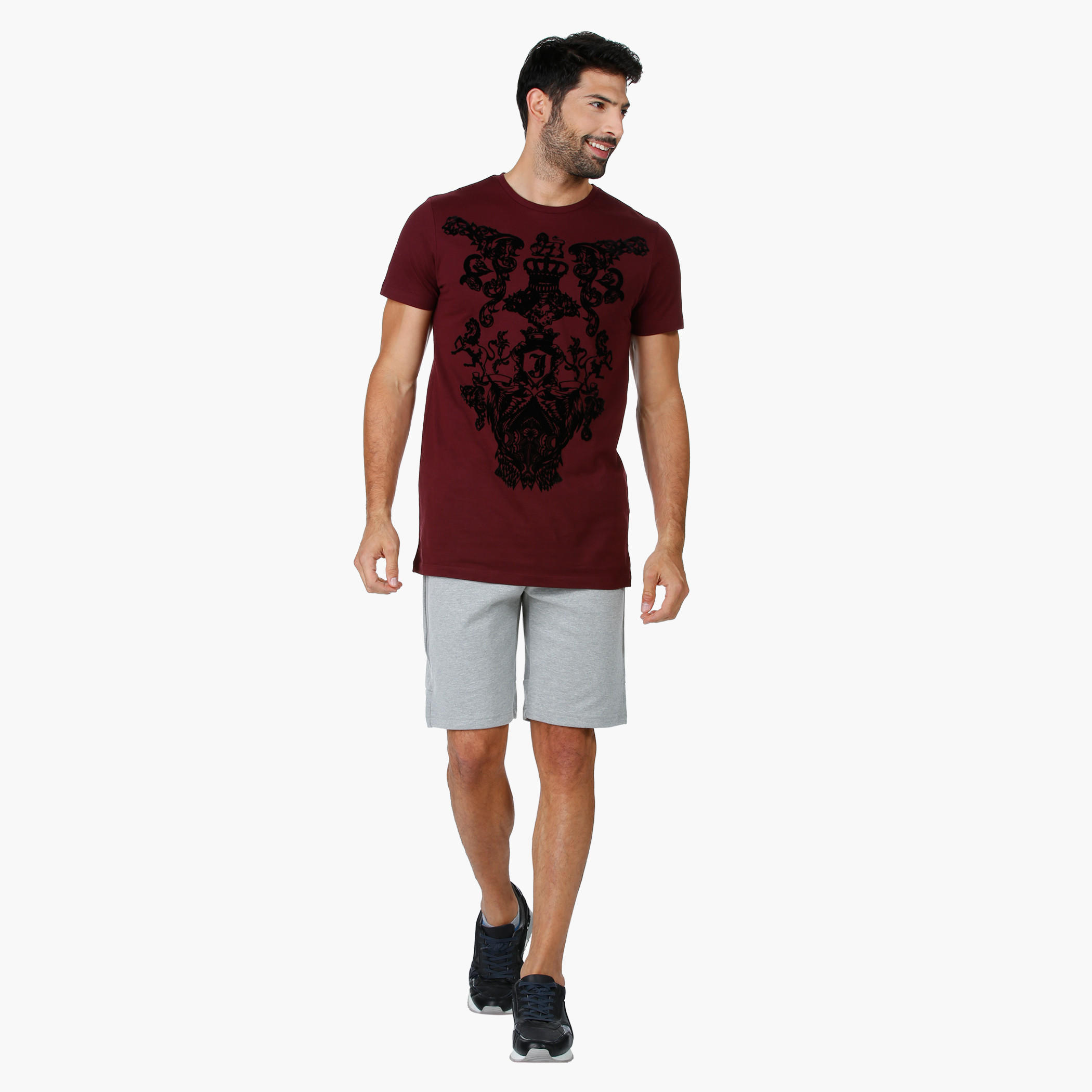Printed Cotton T-Shirt with Crew Neck and Short Sleeves in Regular Fit-men-clothing-tshirtsandpolos-tshirts-image-5