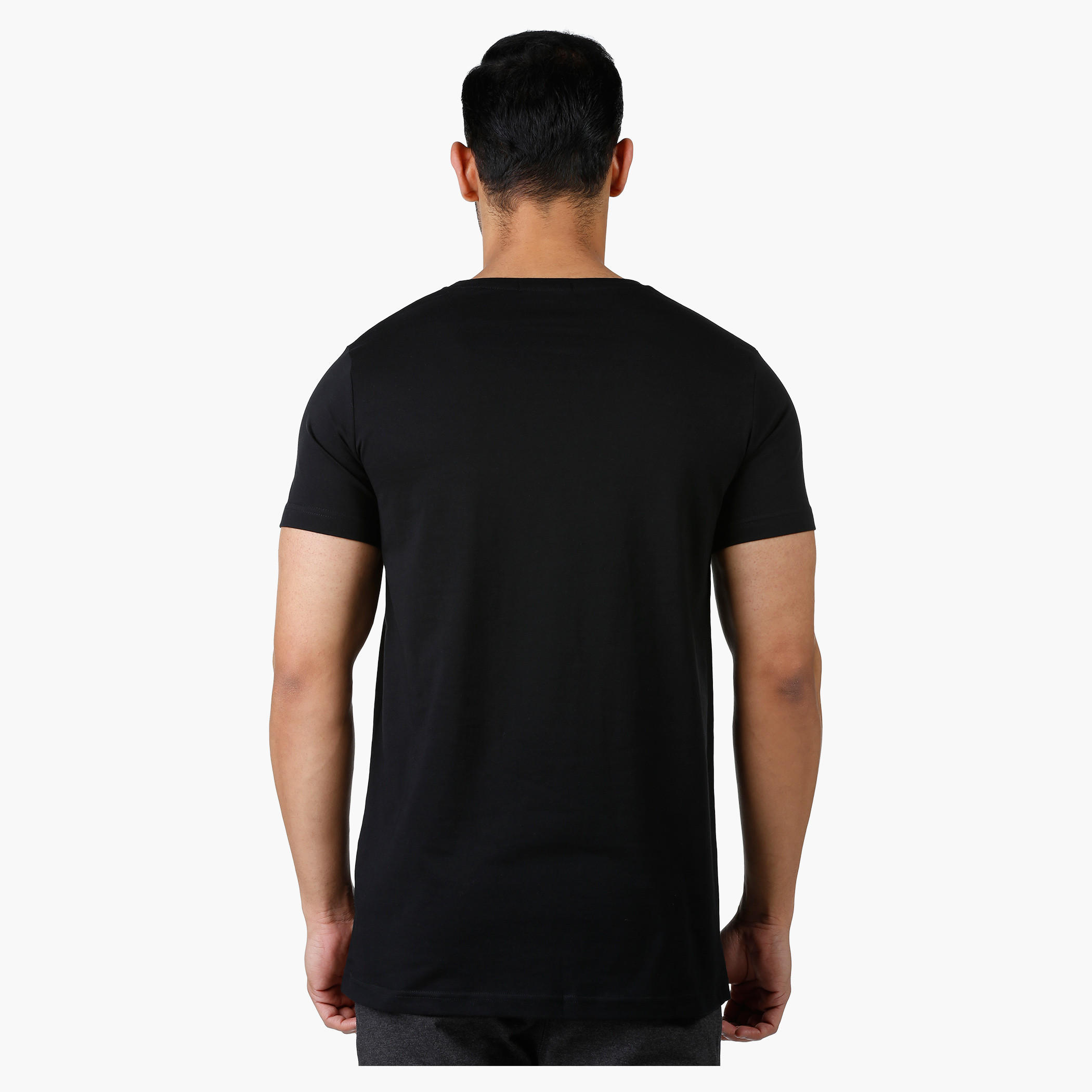 Printed Cotton T-Shirt with Round Neck and Short Sleeves-men-clothing-tshirtsandpolos-tshirts-image-2