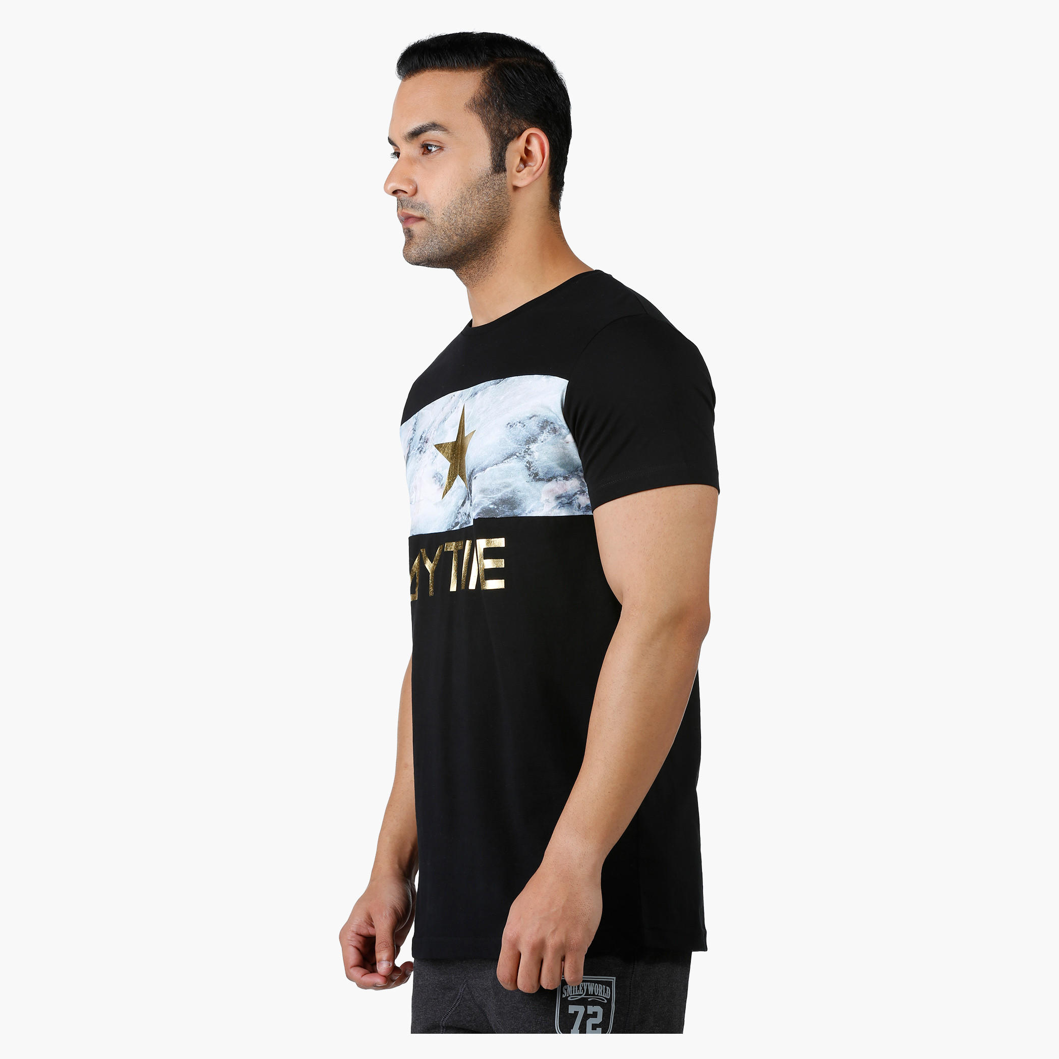 Printed Cotton T-Shirt with Round Neck and Short Sleeves-men-clothing-tshirtsandpolos-tshirts-image-3