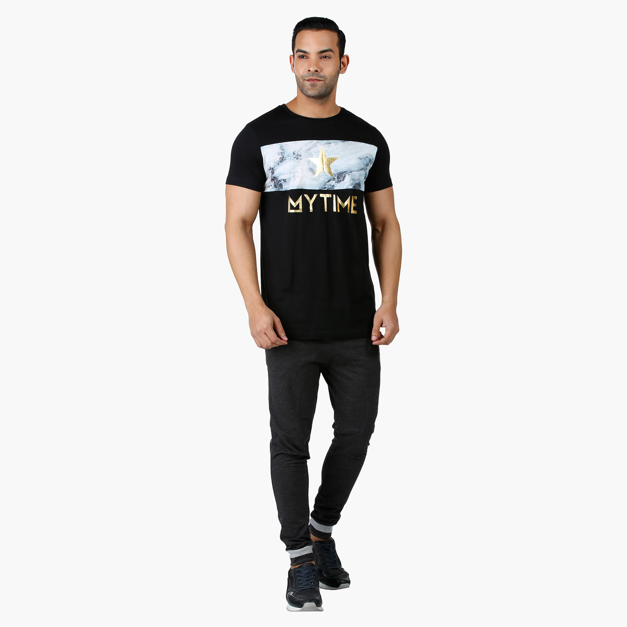 Printed Cotton T-Shirt with Round Neck and Short Sleeves-men-clothing-tshirtsandpolos-tshirts-image-5