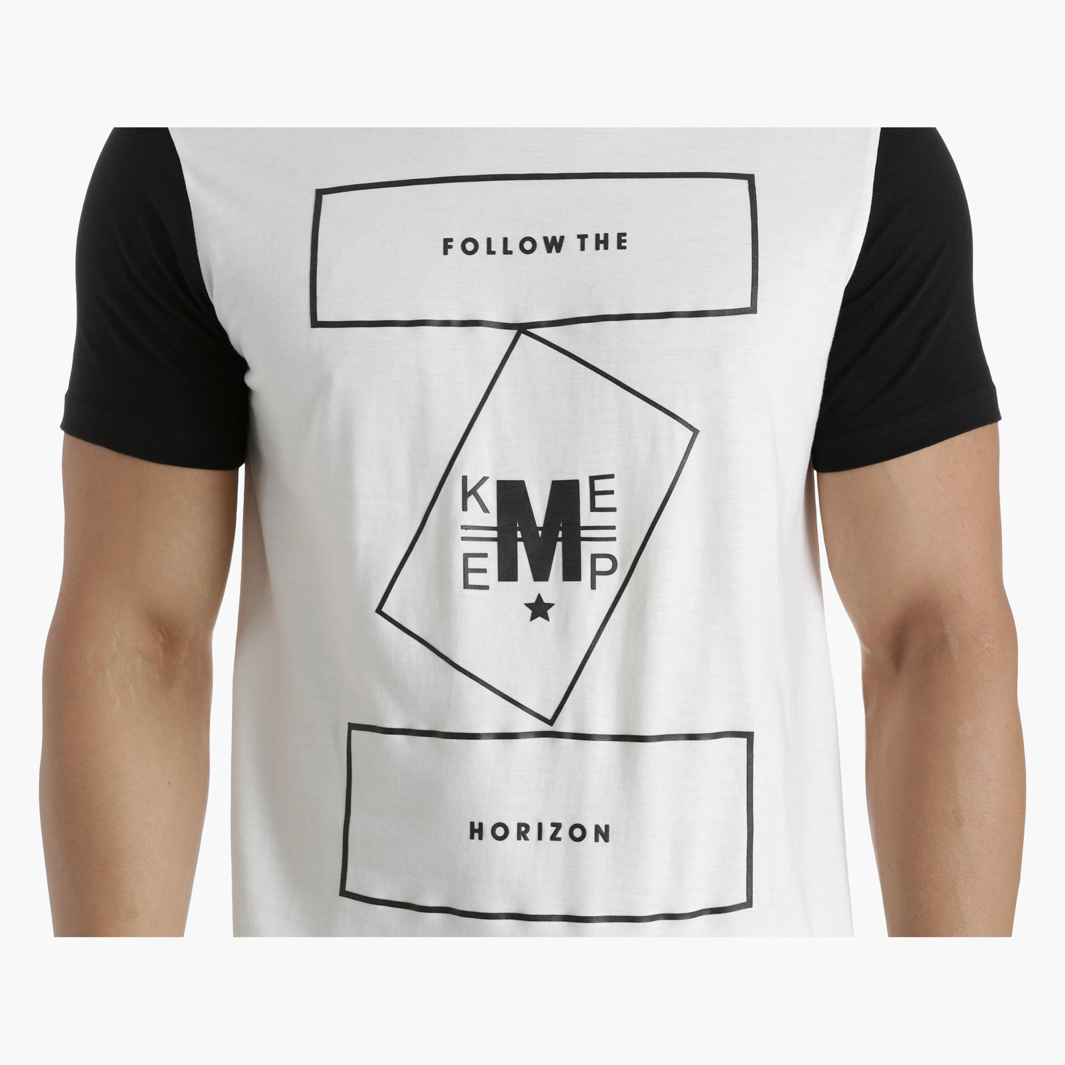 Printed Cotton T-Shirt with Crew Neck and Contrast Sleeves in Regular Fit-men-clothing-tshirtsandpolos-tshirts-image-4