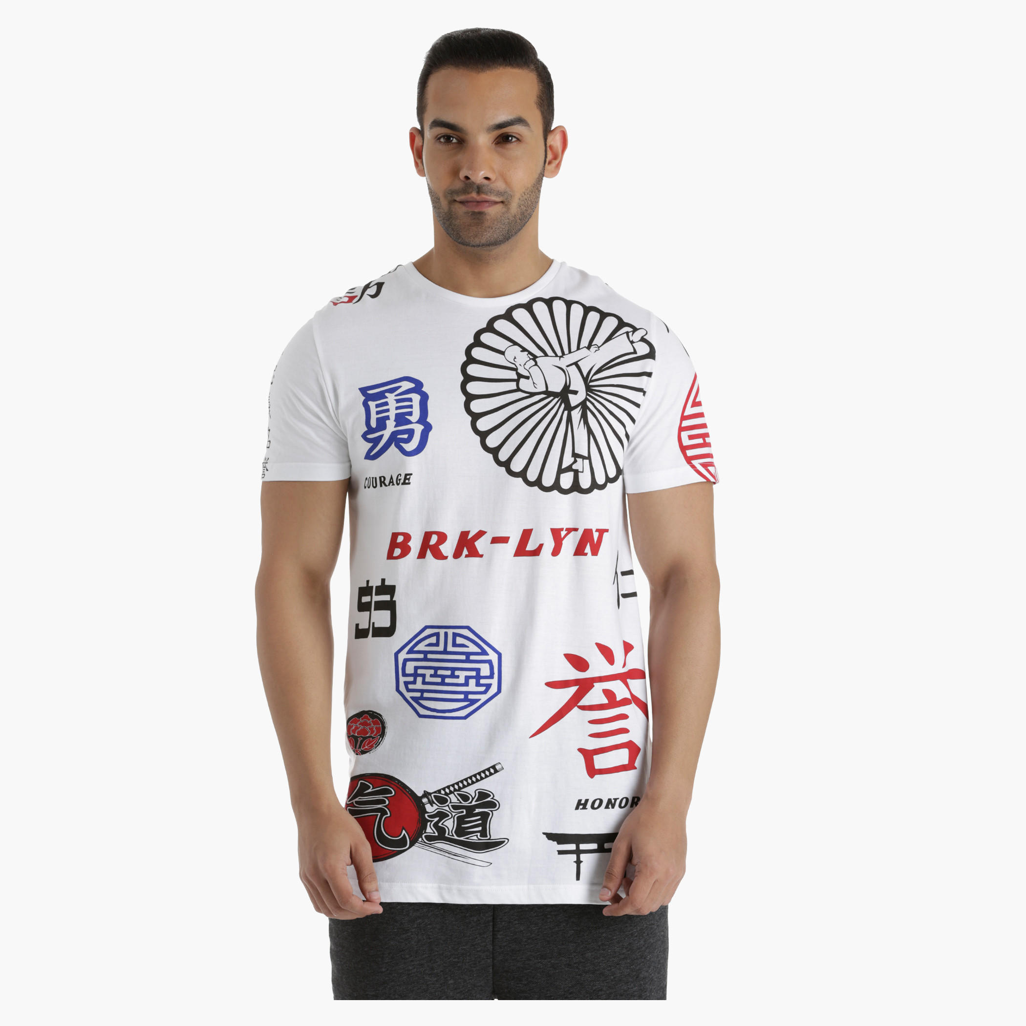 Cotton T-Shirt with All Over Print in Regular Fit-men-clothing-tshirtsandpolos-tshirts-image-1
