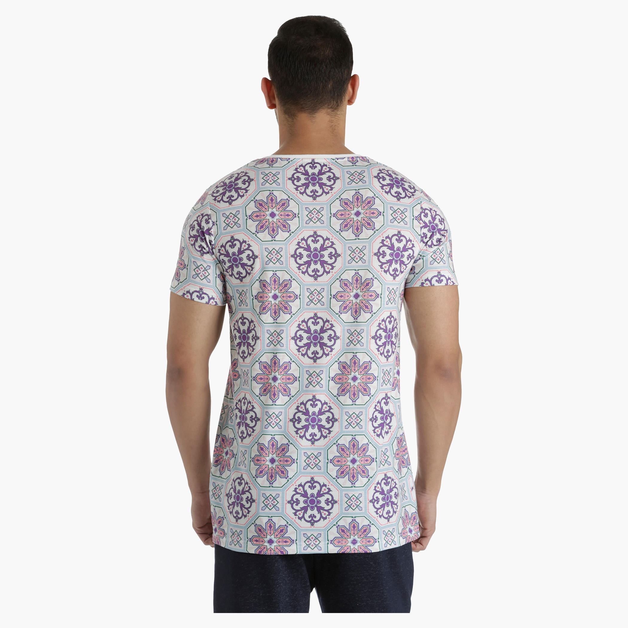 Printed Cotton T-Shirt with Crew Neck in Regular Fit-men-clothing-tshirtsandpolos-tshirts-image-4