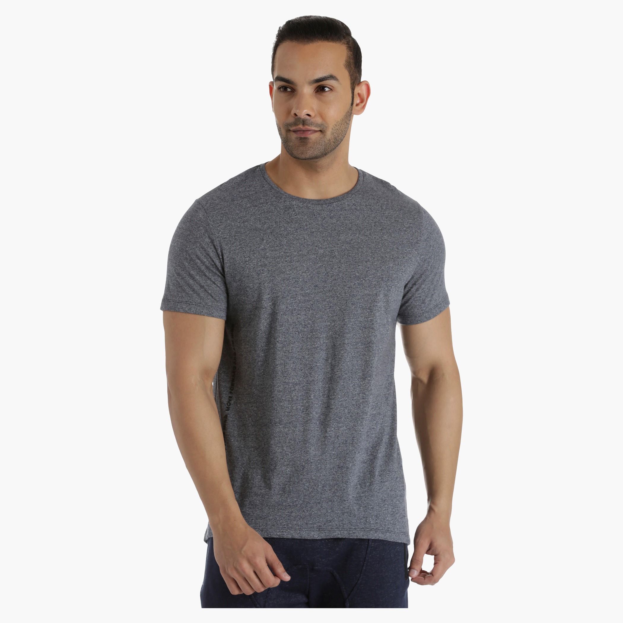 Cotton Crew Neck T-Shirt with Long Back and U-Hem in Regular Fit-men-clothing-tshirtsandpolos-tshirts-image-1