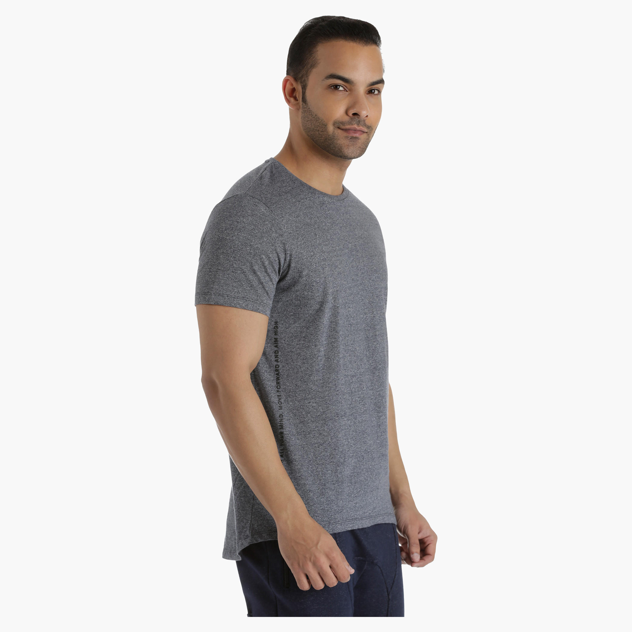 Cotton Crew Neck T-Shirt with Long Back and U-Hem in Regular Fit-men-clothing-tshirtsandpolos-tshirts-image-3