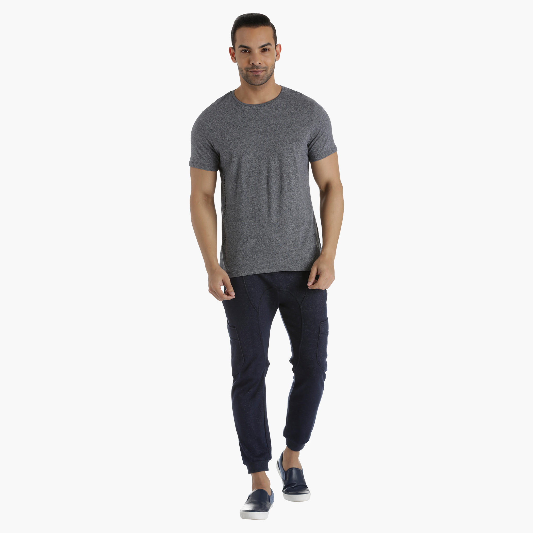 Cotton Crew Neck T-Shirt with Long Back and U-Hem in Regular Fit-men-clothing-tshirtsandpolos-tshirts-image-5