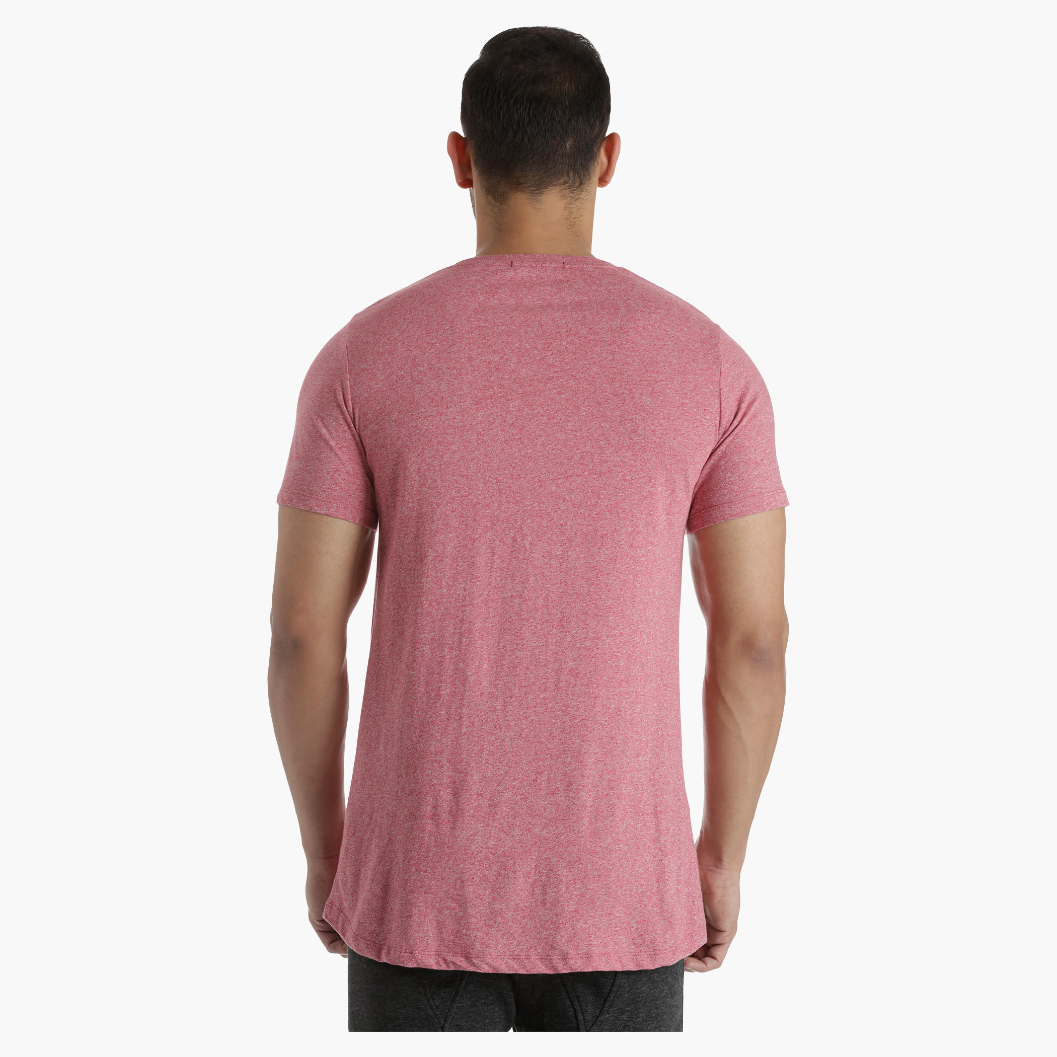 Cotton Crew Neck T-Shirt with Long Back and U Hem in Regular Fit-men-clothing-tshirtsandpolos-tshirts-image-4