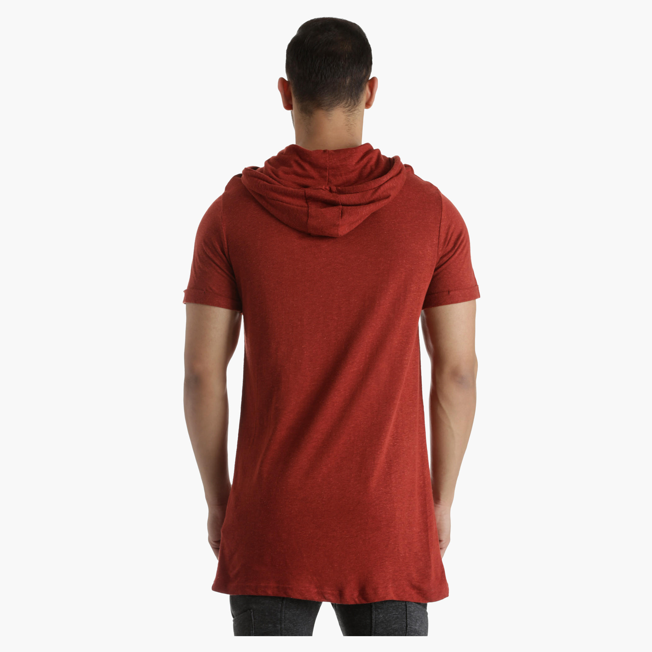 Printed Cotton T-Shirt with Hood in Regular Fit-men-winterwear-hoodiesandsweatshirts-image-2