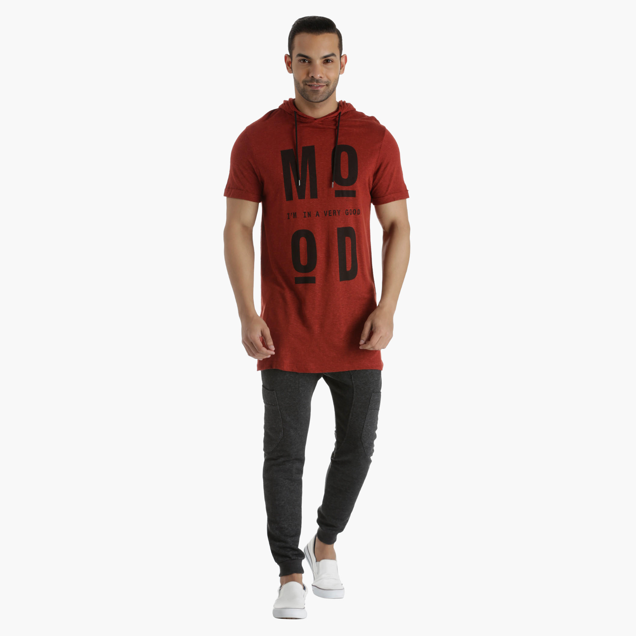 Printed Cotton T-Shirt with Hood in Regular Fit-men-winterwear-hoodiesandsweatshirts-image-5