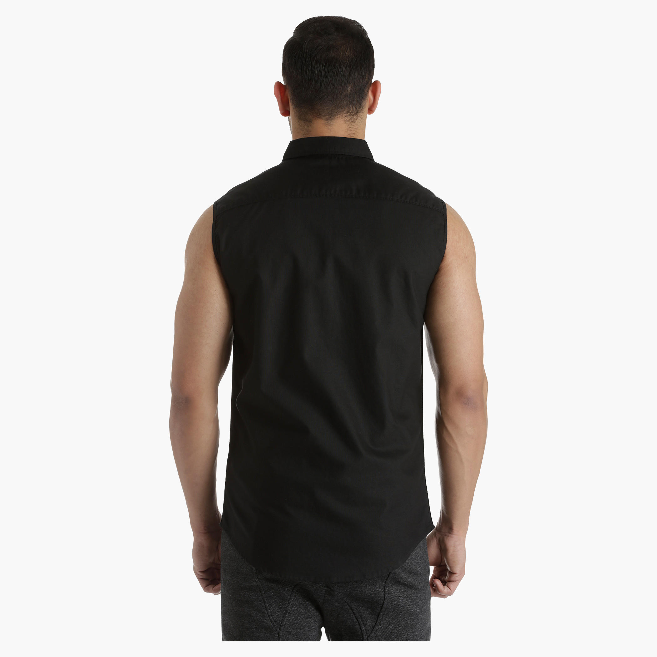 Cotton Sleeveless Shirt in Regular Fit-men-clothing-shirts-image-4
