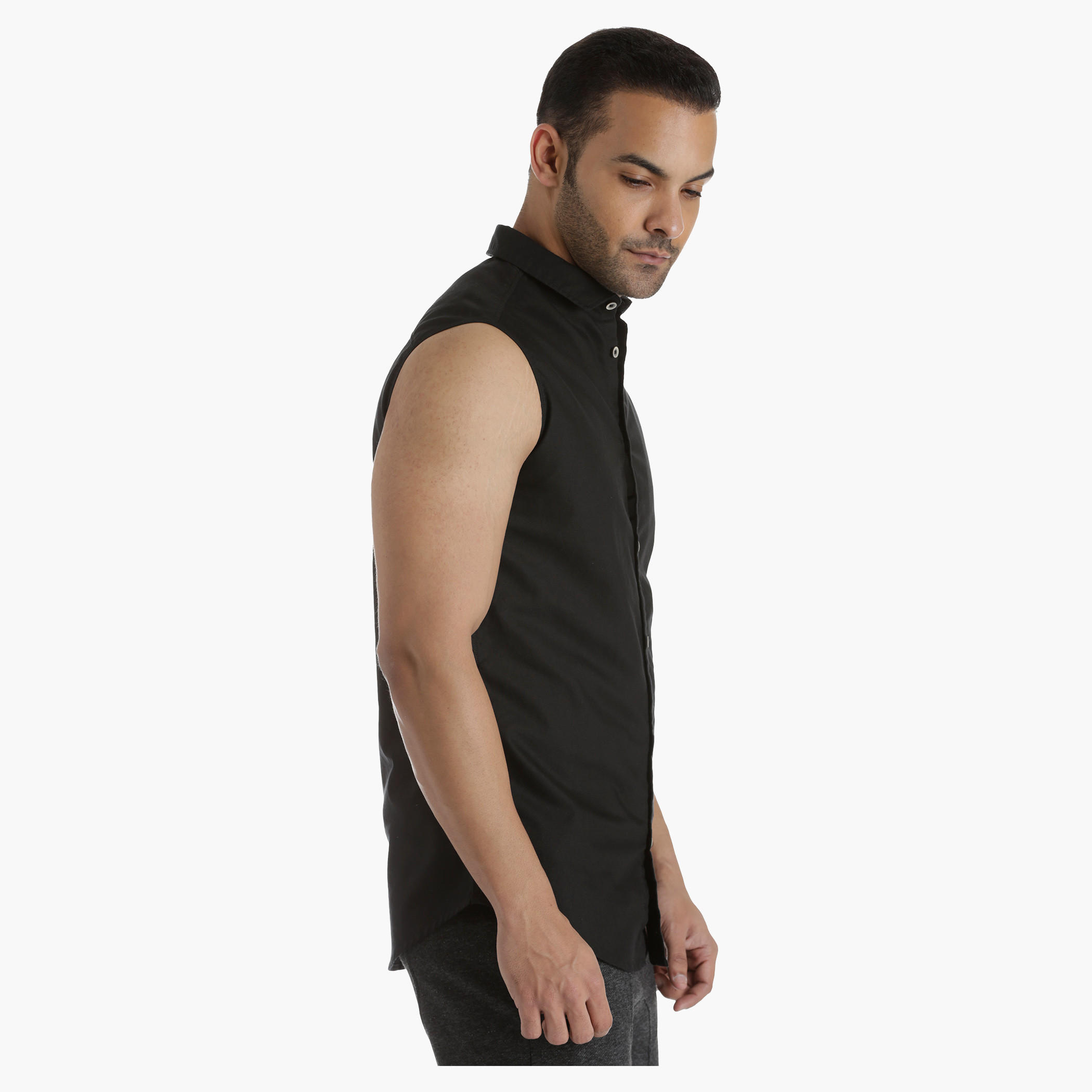 Cotton Sleeveless Shirt in Regular Fit-men-clothing-shirts-image-3