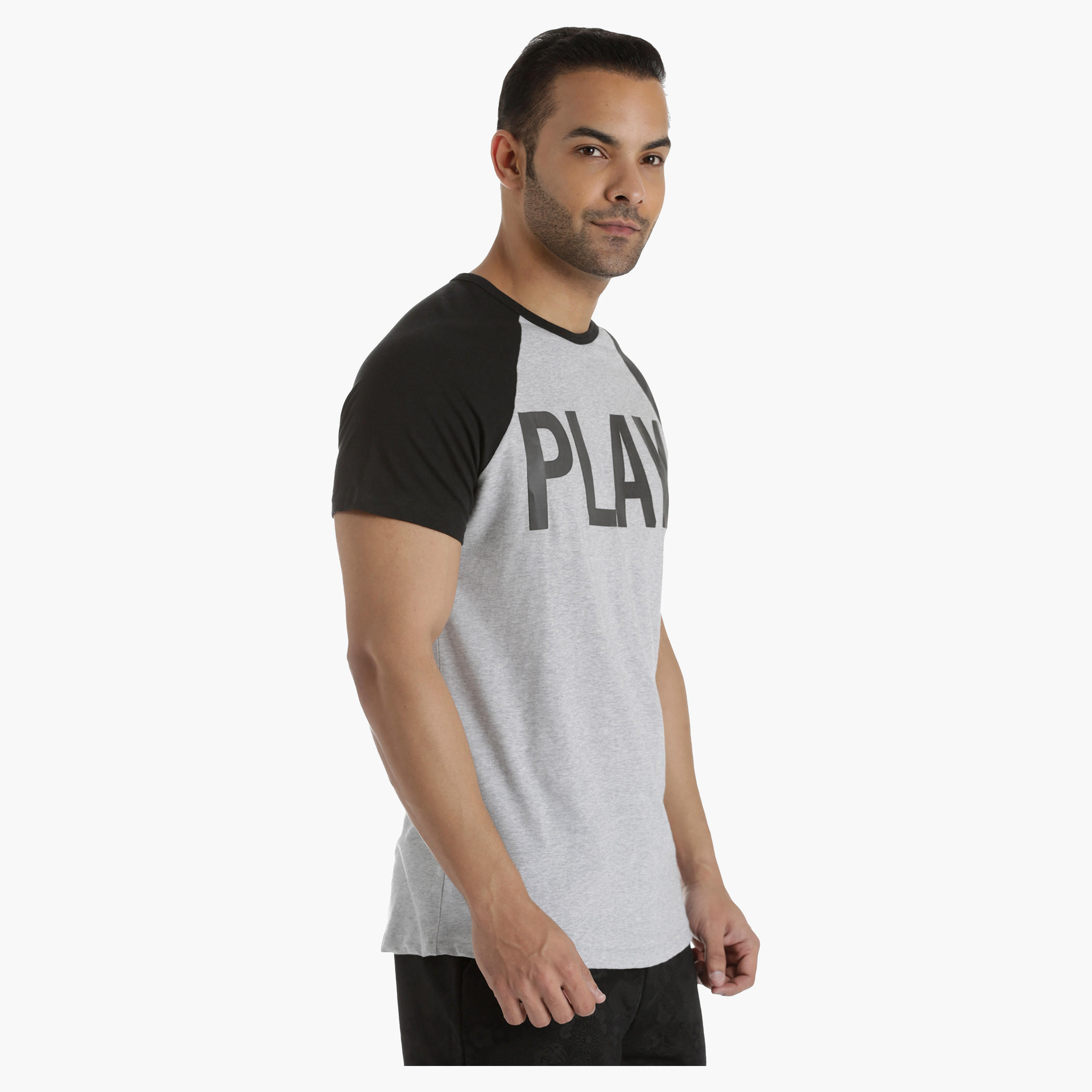 Cotton Printed T-Shirt with Contrast Raglan Sleeves in Regular Fit-men-clothing-tshirtsandpolos-tshirts-image-3